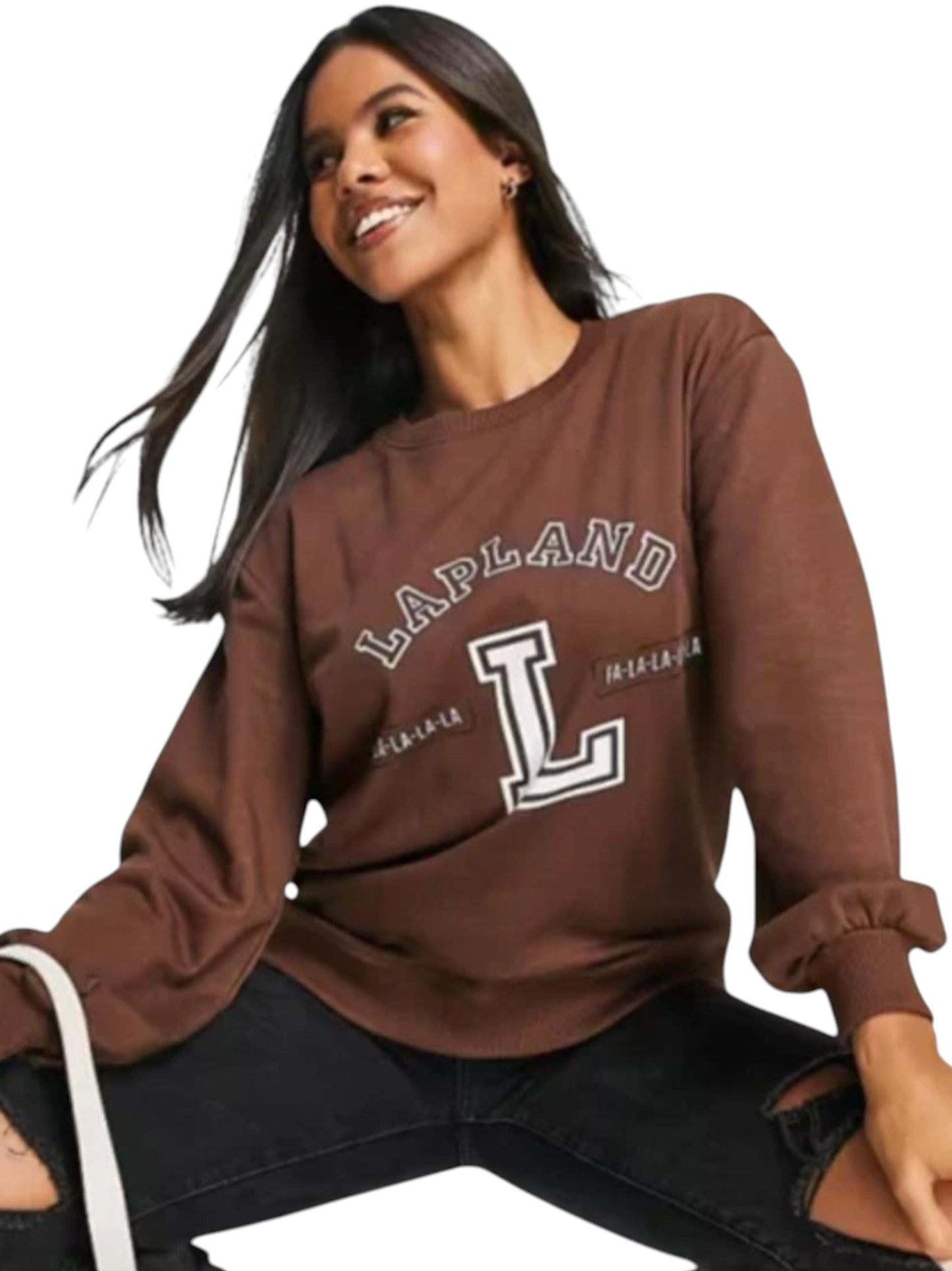 Women's Printed Sweaters,Brown
