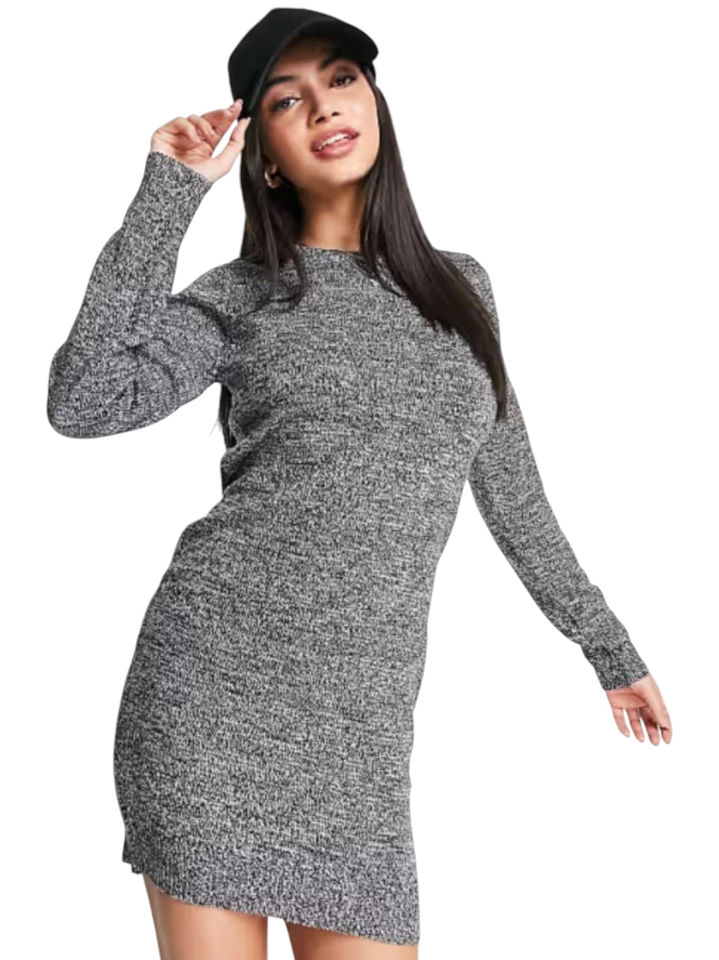 Women's Kintted Dress,Grey