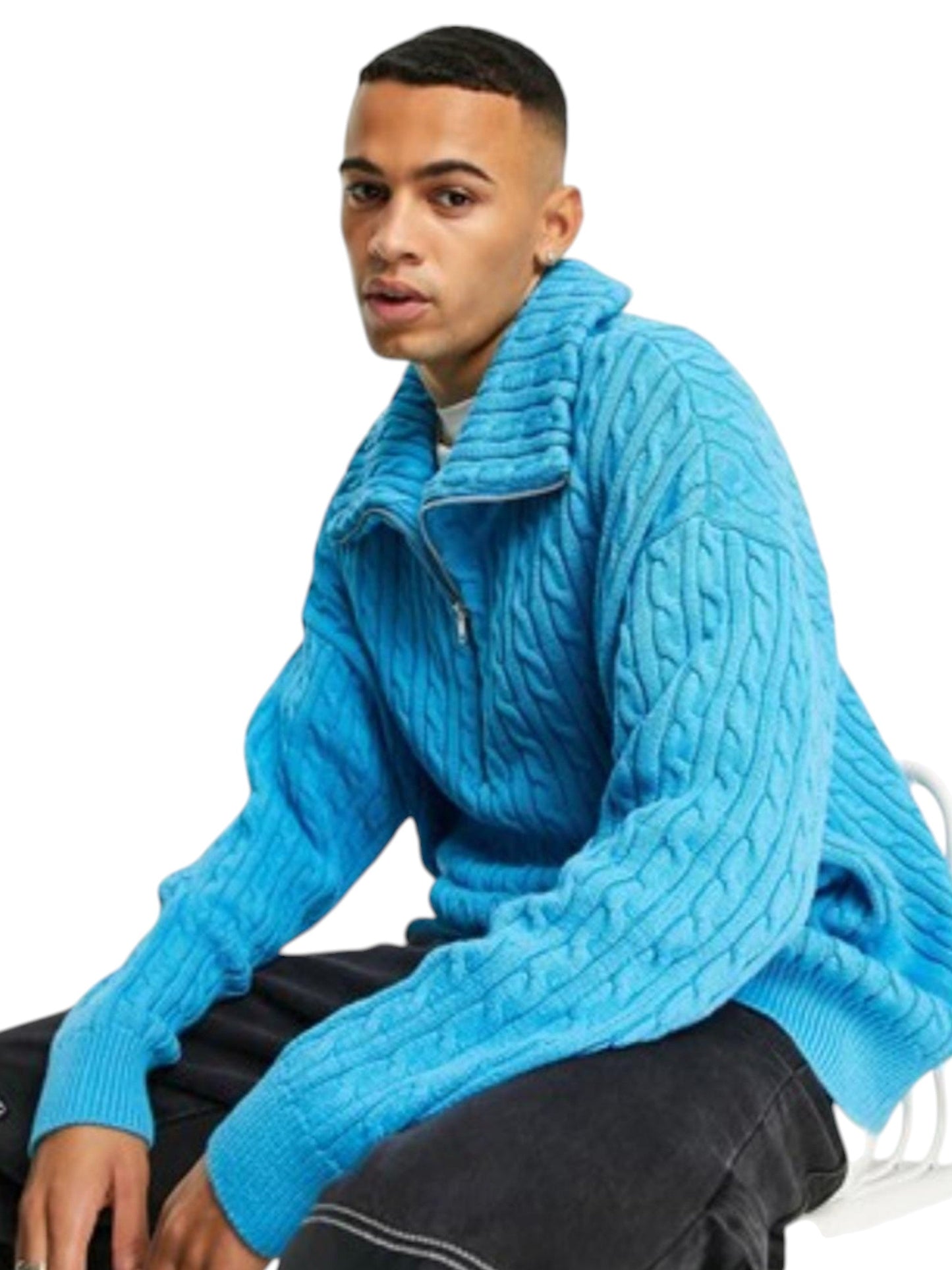 Men's Kintted Sweaters,Light Blue
