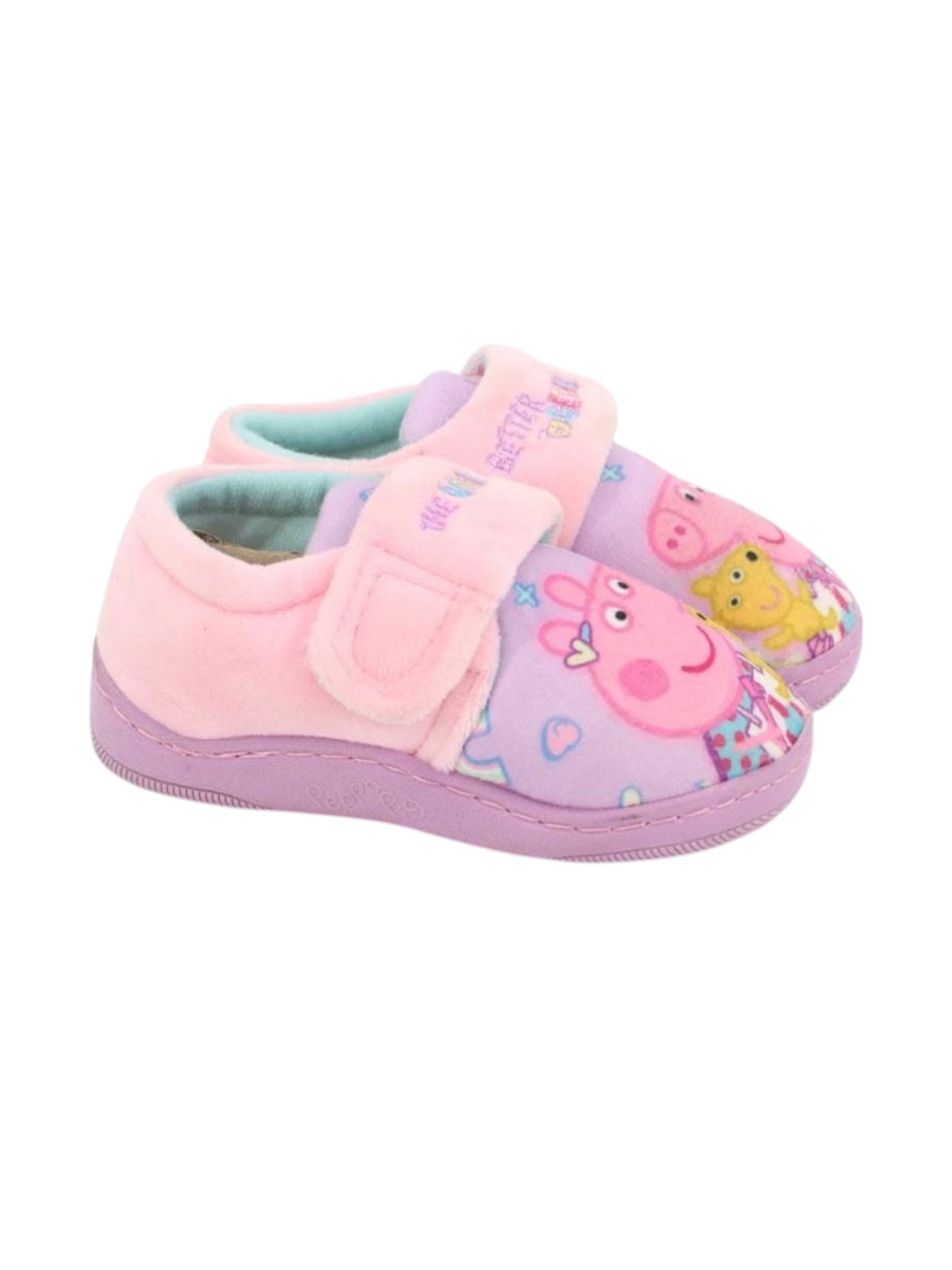 Kids Girl's Printed Slippers,Purple