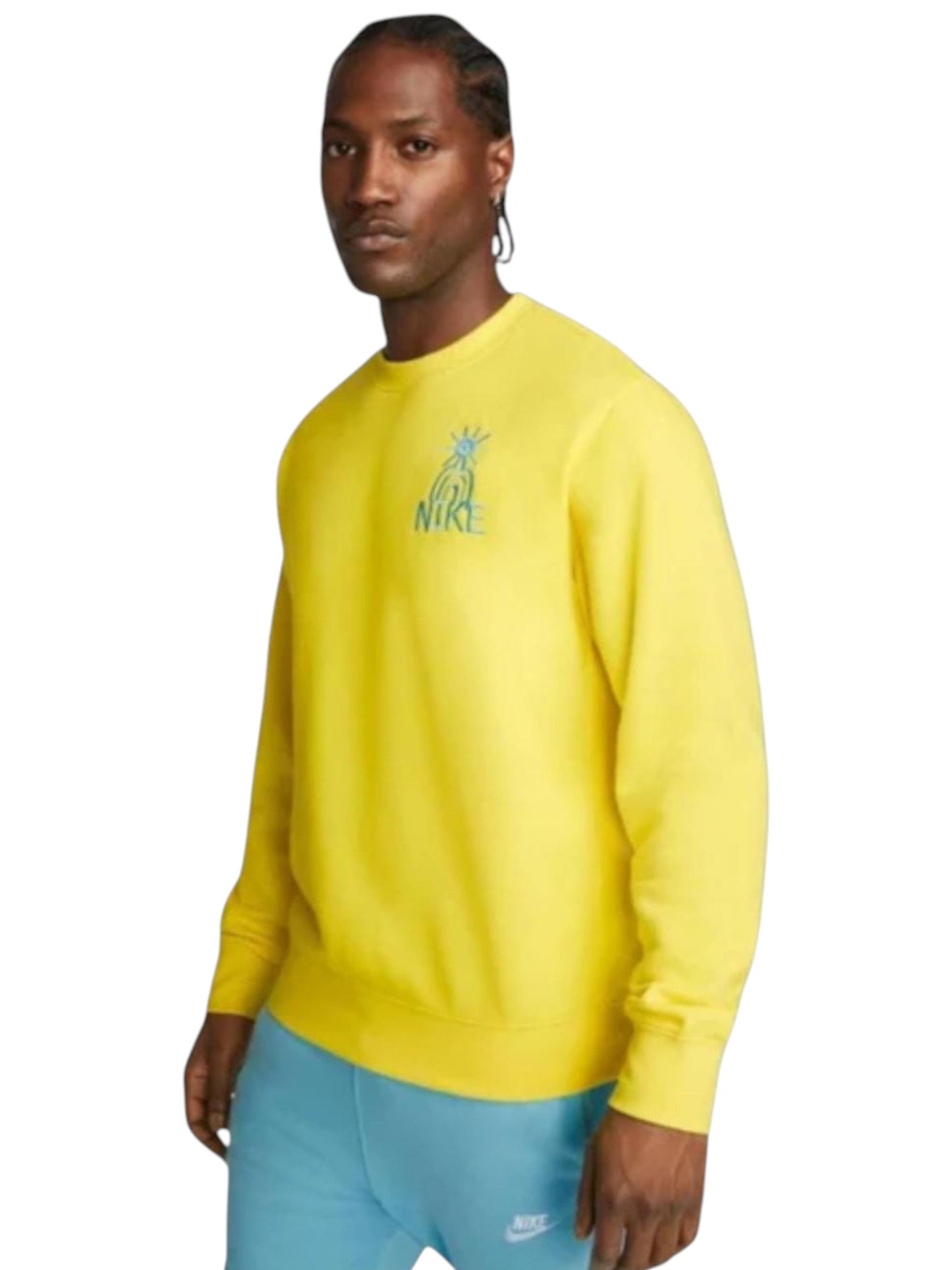 Men's Back Printed Sweates,Yellow