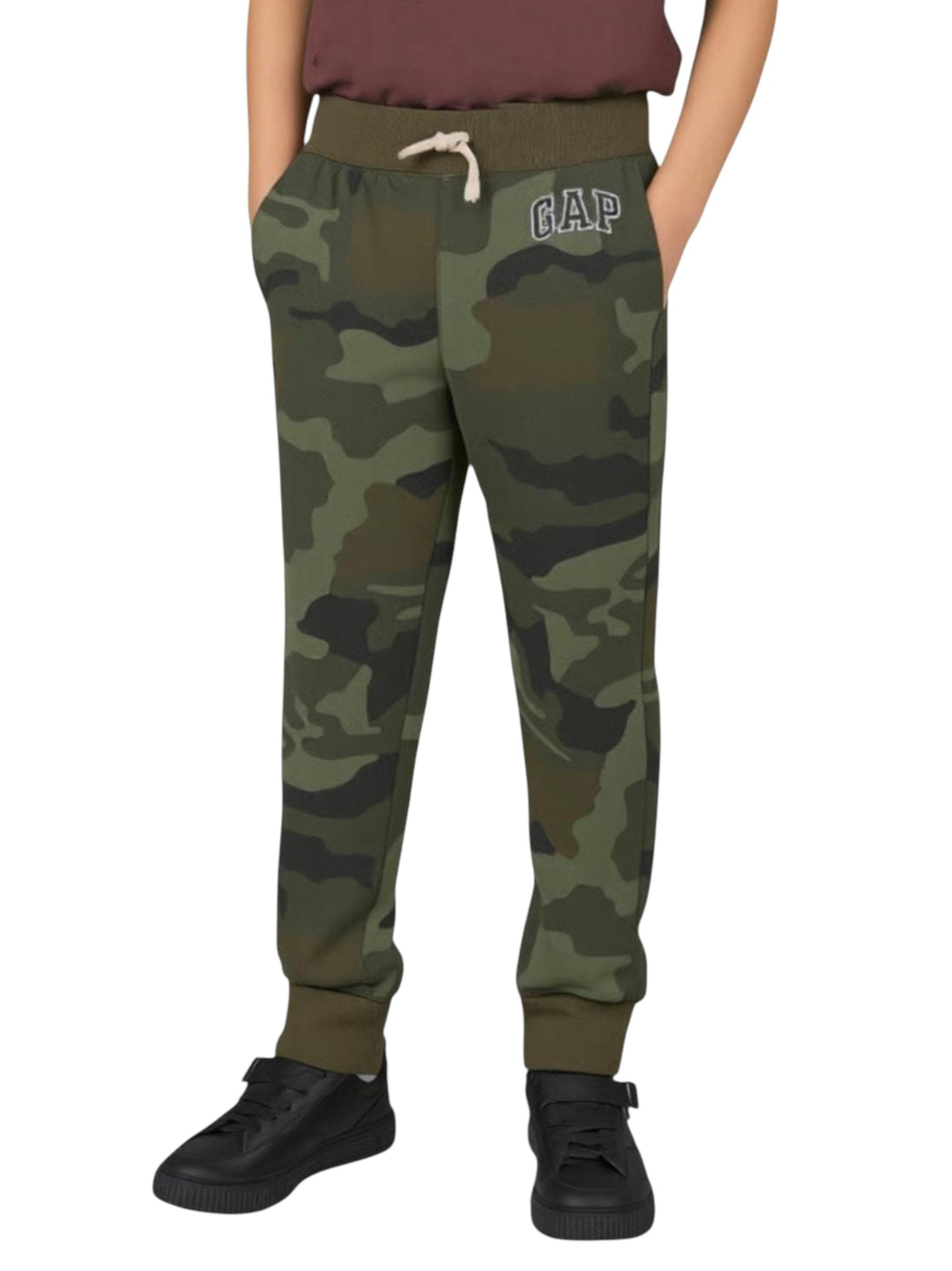 Kids Boy's Camouflage Printed Pant,Olive
