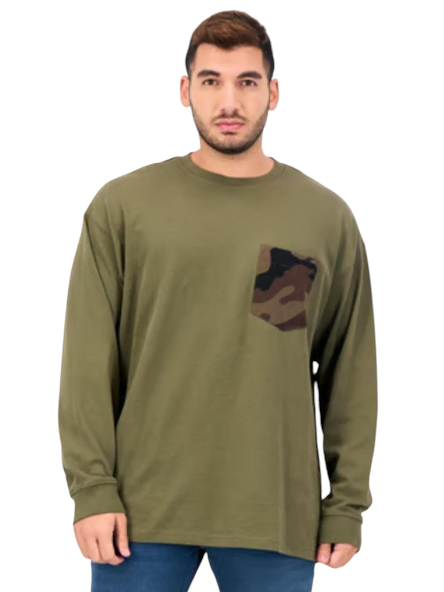 Men's Plain Solid Sweaters,Olive