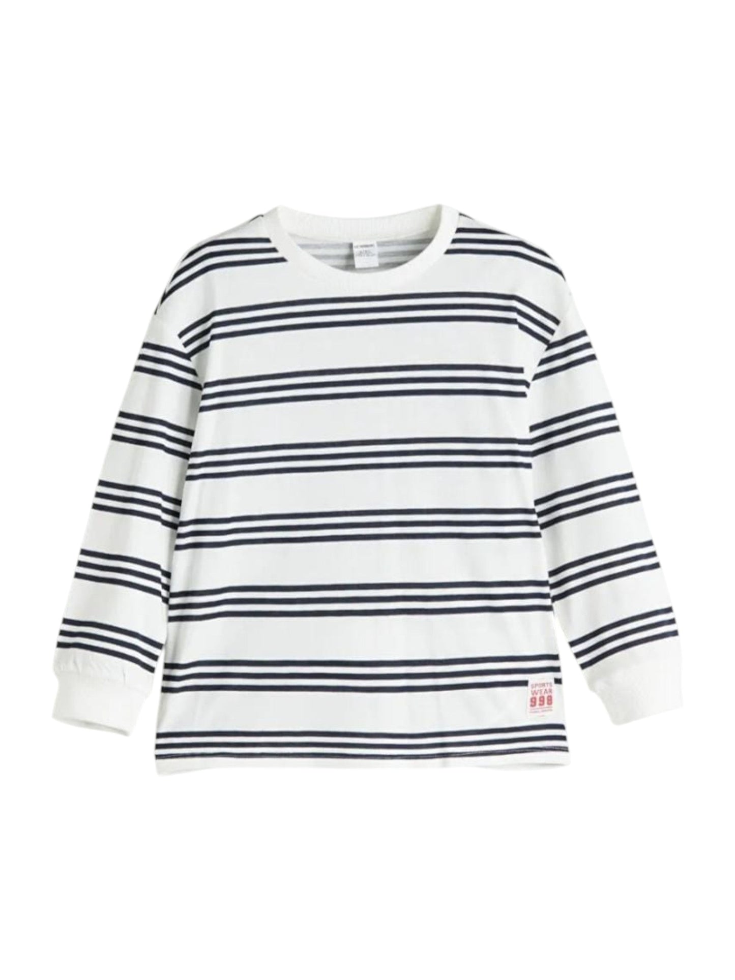 Kids Boy's Striped Top,White