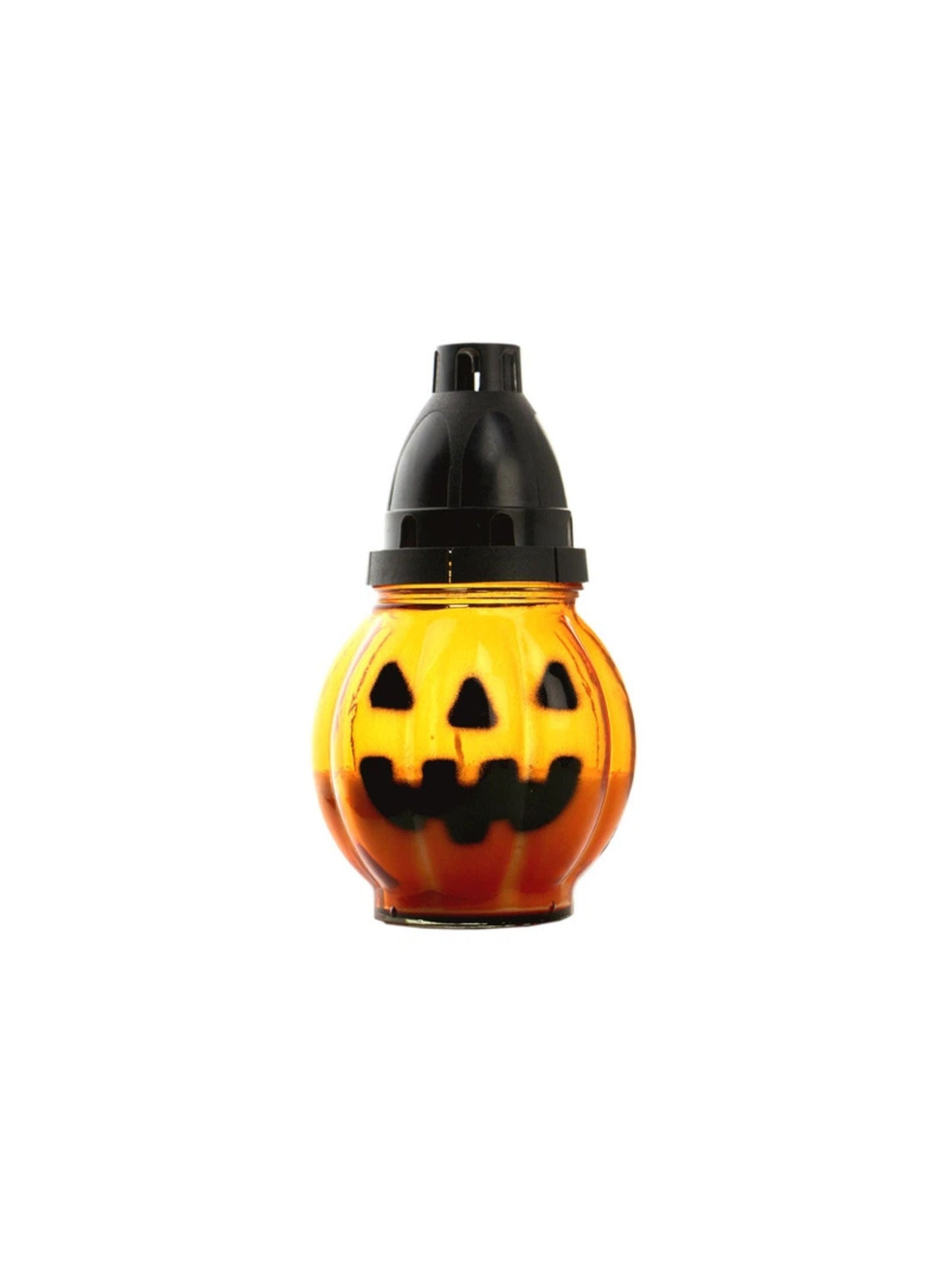 Candle In A Glass Candlestick "Pumpkin"