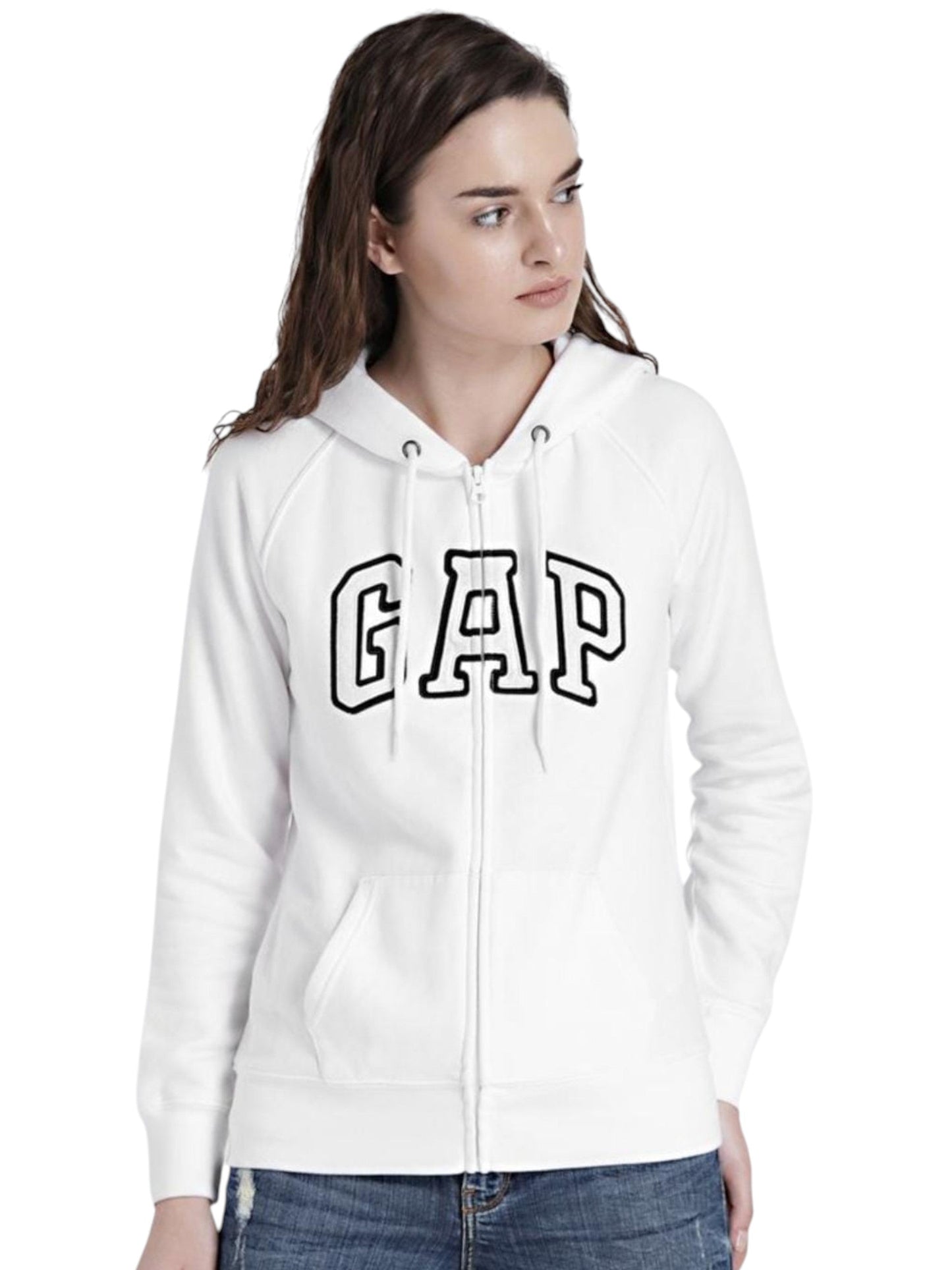 Women's Logo Printed Hoodie,White