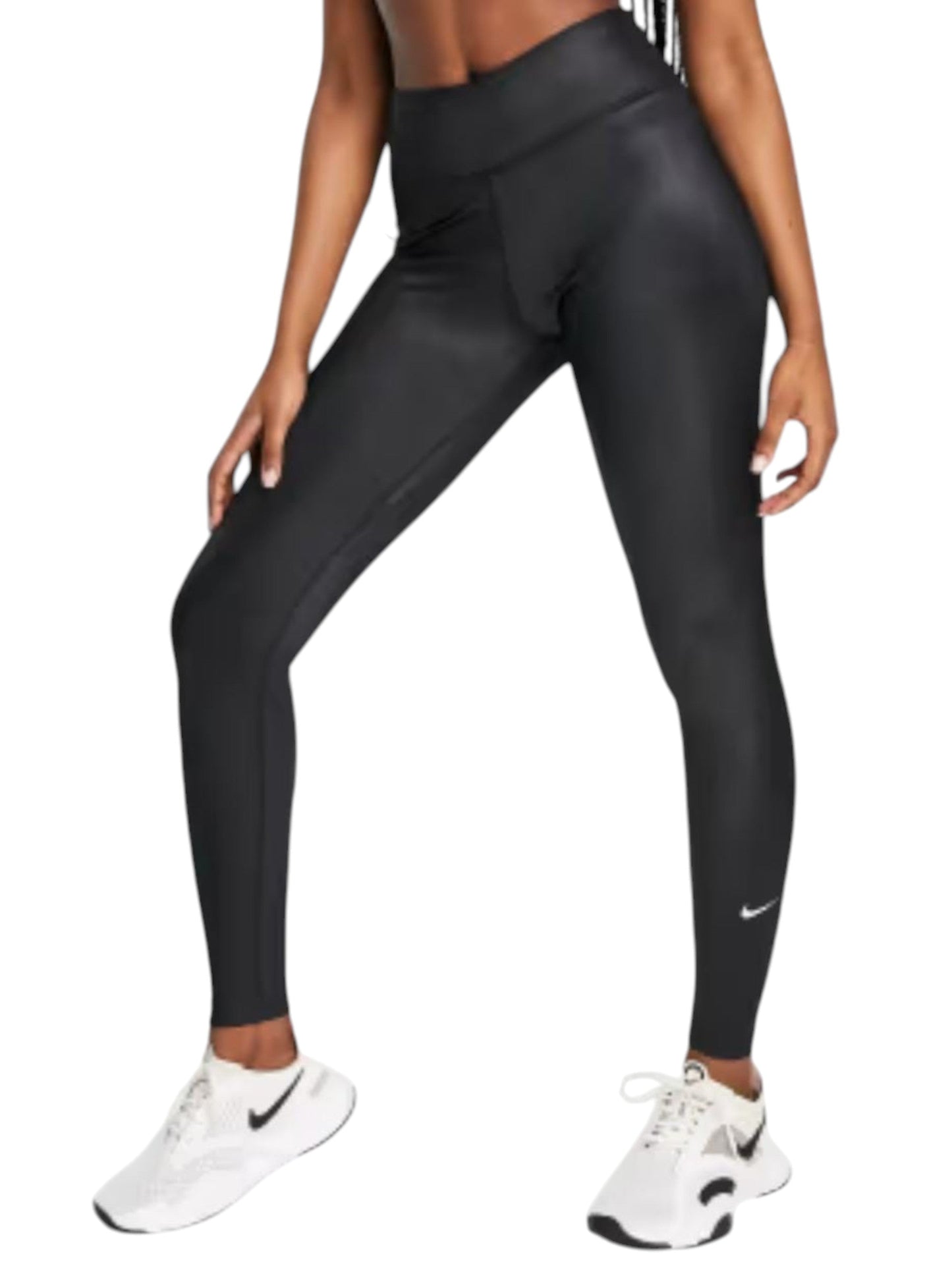 Women's Plain Shiny Legging,Black