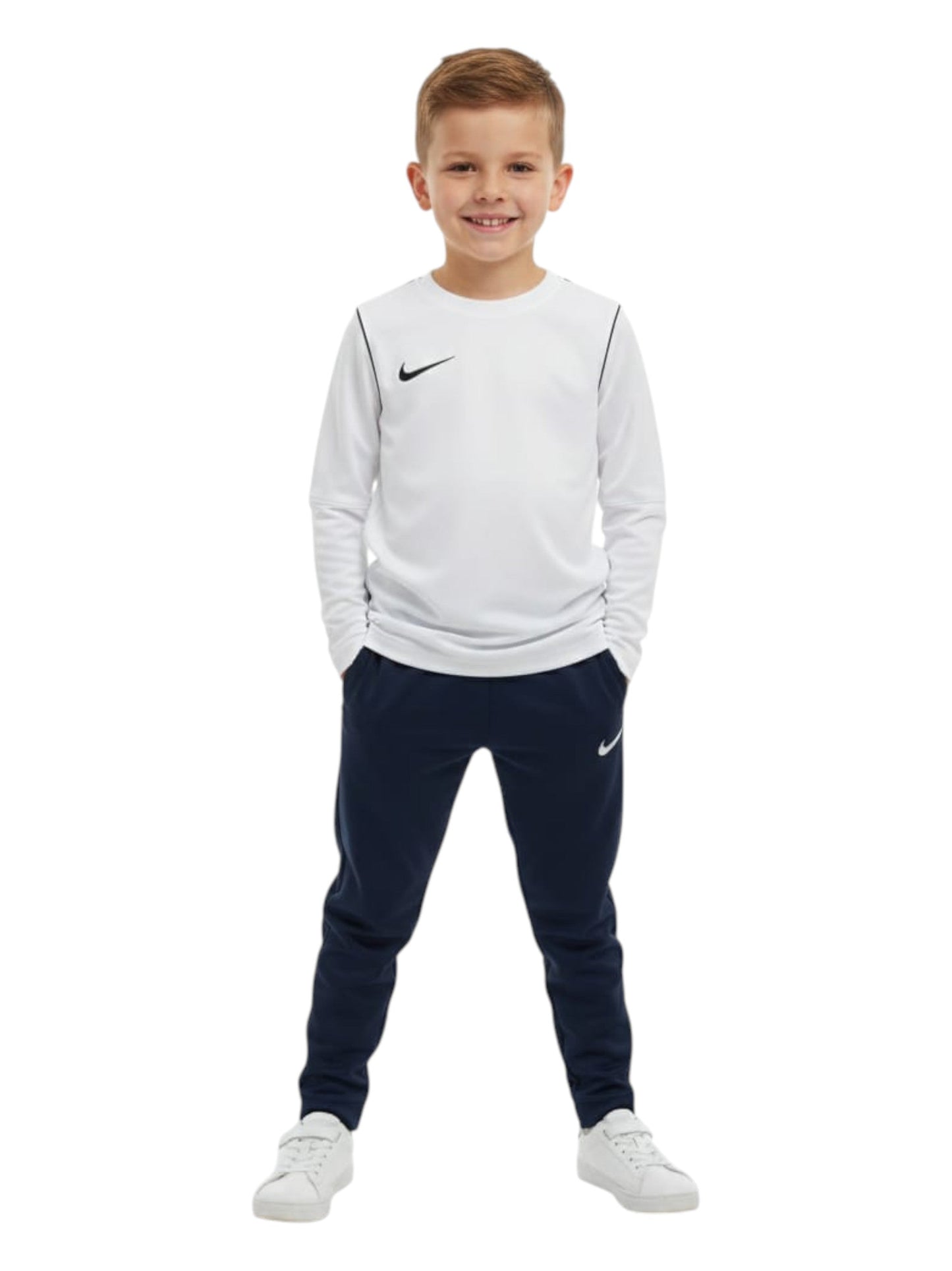 Kid's Boy's Plain Solid Sport Top,White