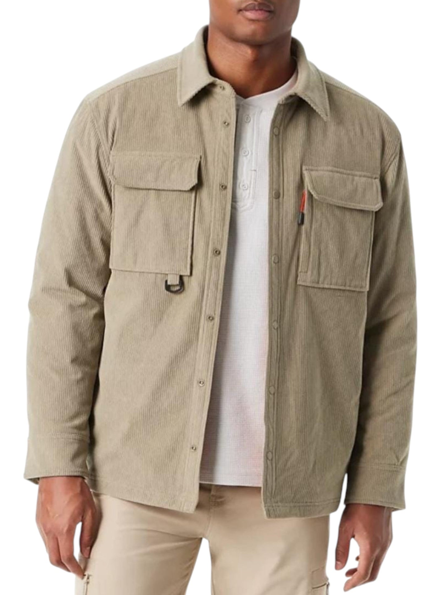 Men's Ribbed Jacket,Taupe