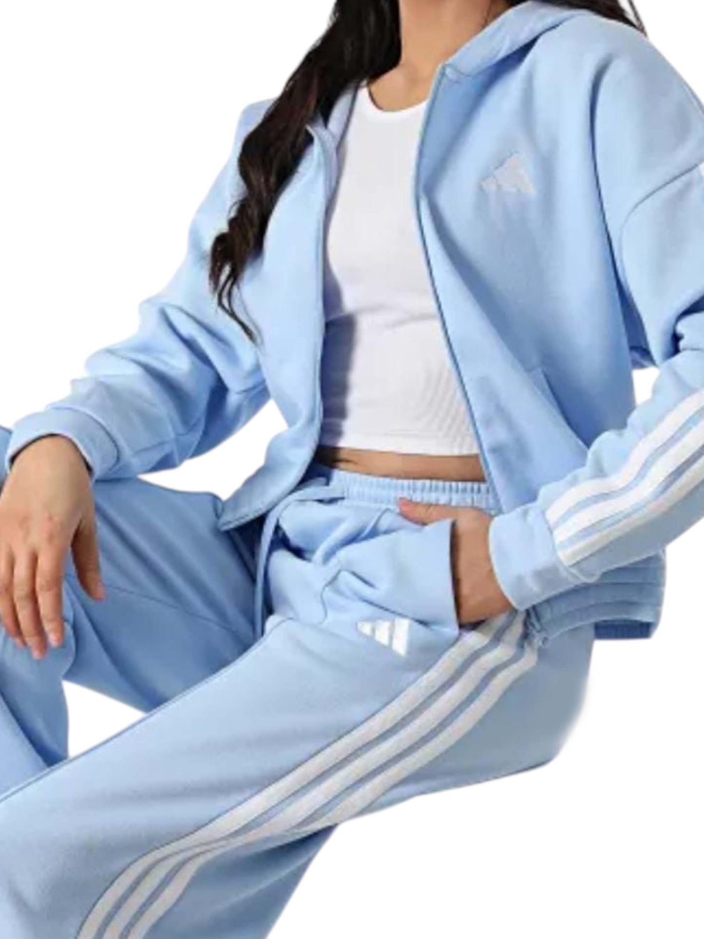 Women's Plain Pajama Set,Ligth Blue