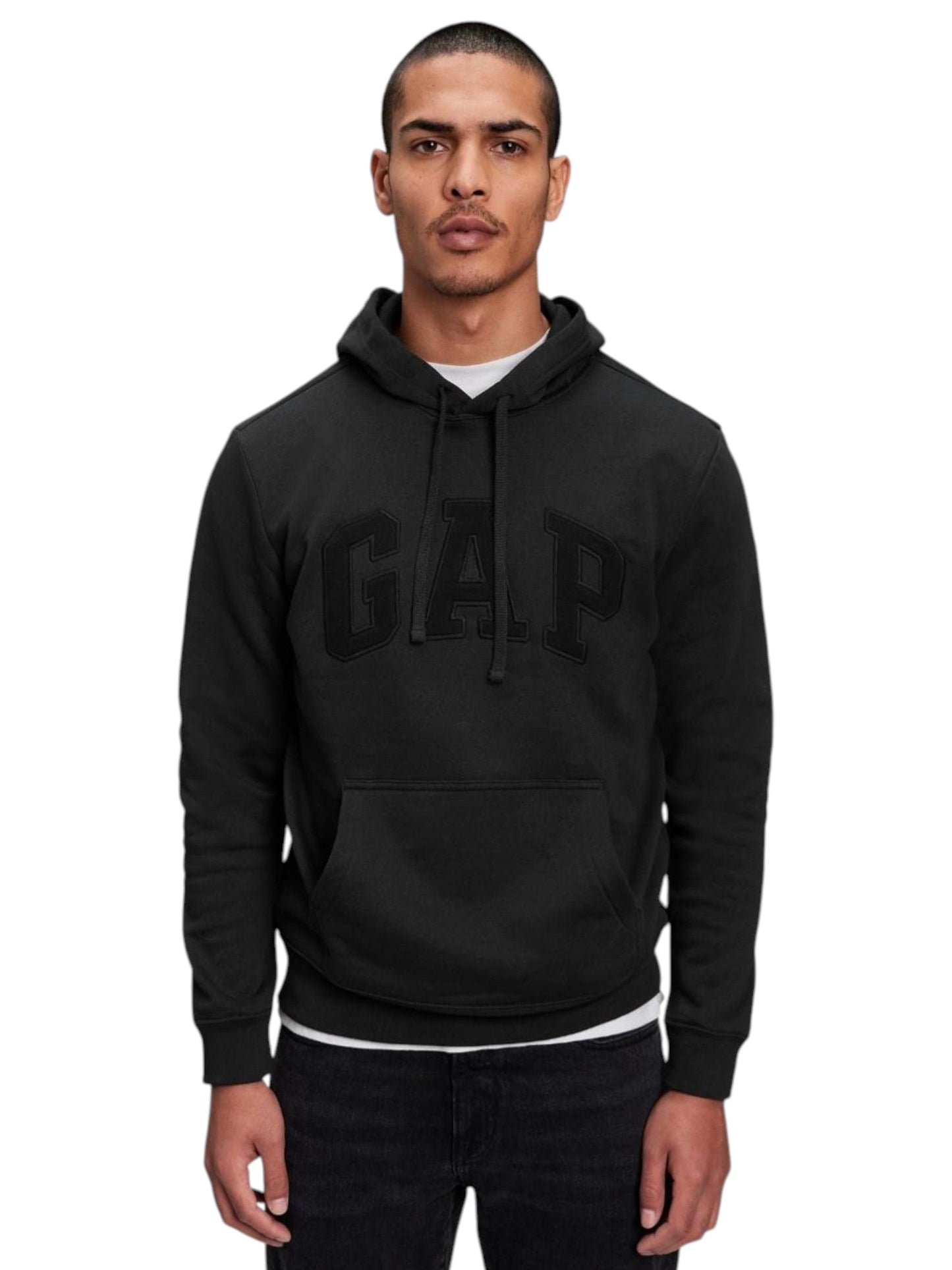 Men's Logo Printed Hoodie,Black