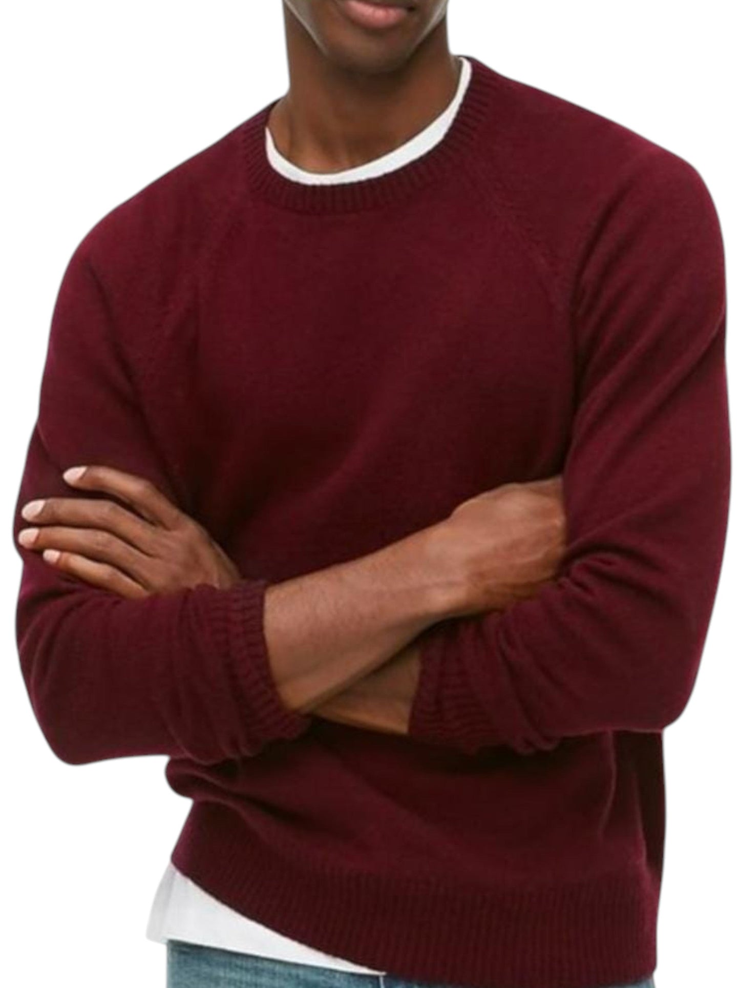 Men's Knitted Sweaters,Burgundy