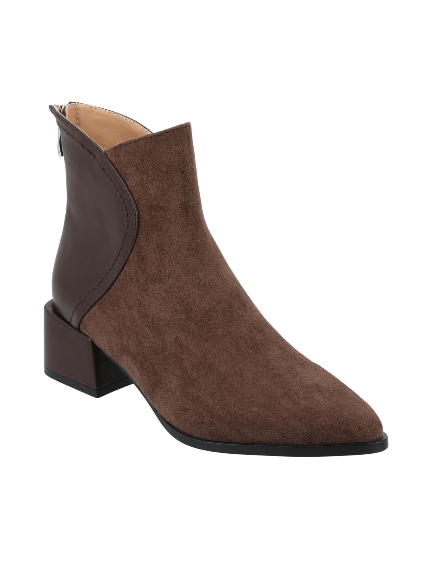 Women's Plain Ankle Boots,Brown