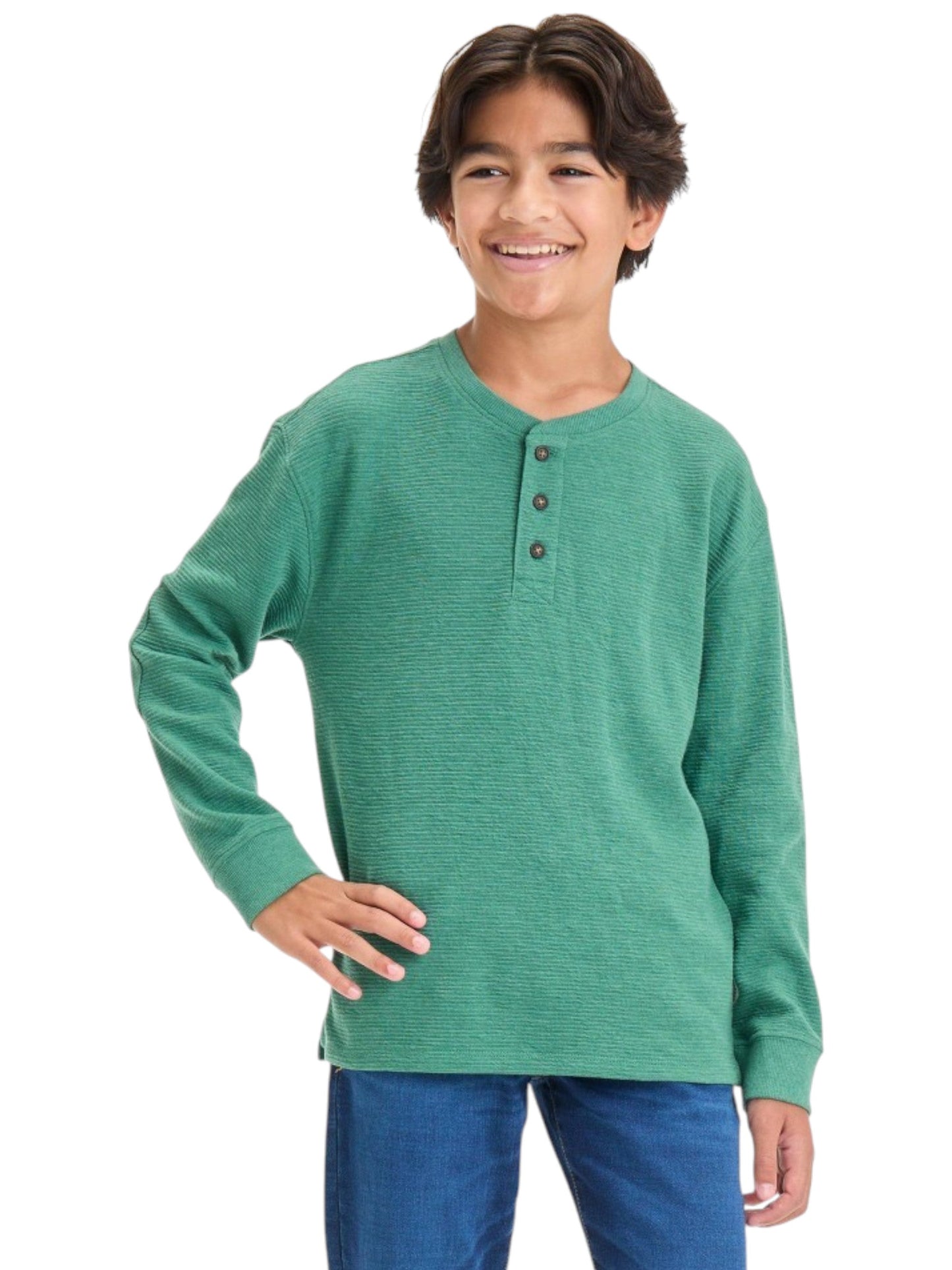 Kids Boy's Ribbed Sweaters,Green