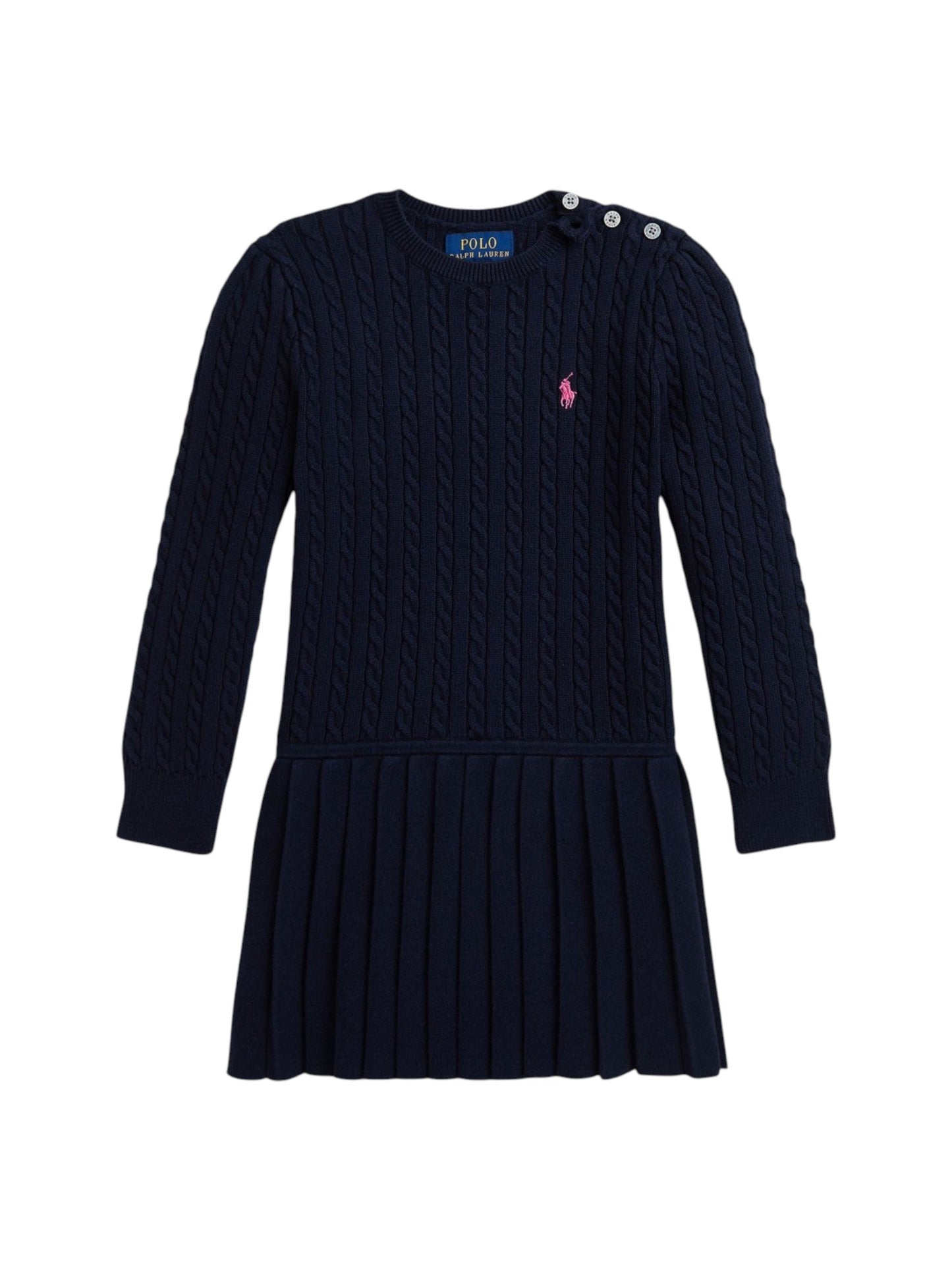 Kids Girl's Knitted Dress,Navy