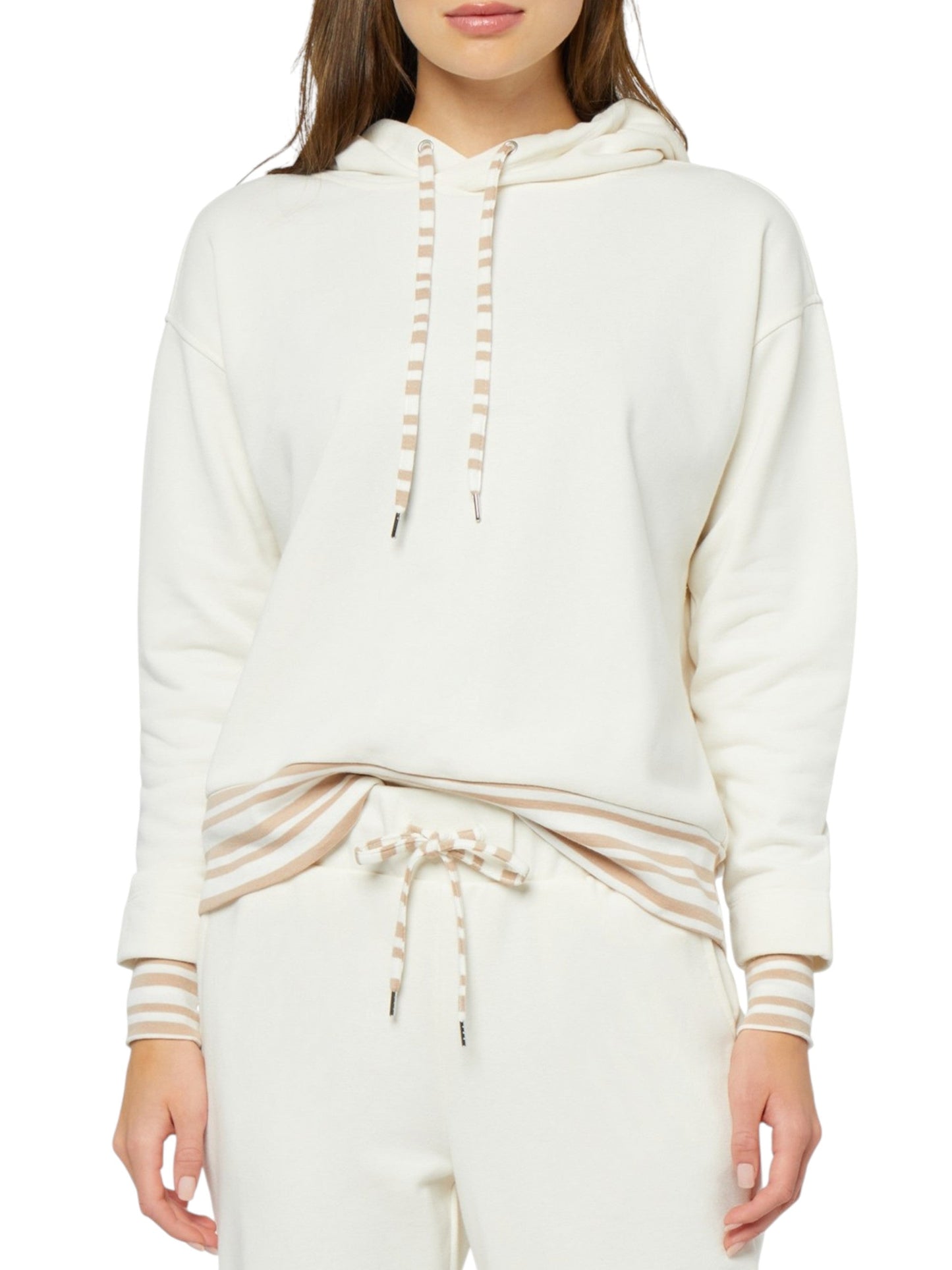 Women's Plain Hoodie,Light Beige
