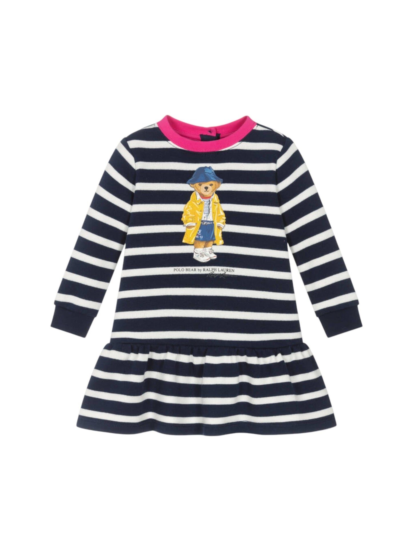 Kids Girl's Striped Dress,Navy