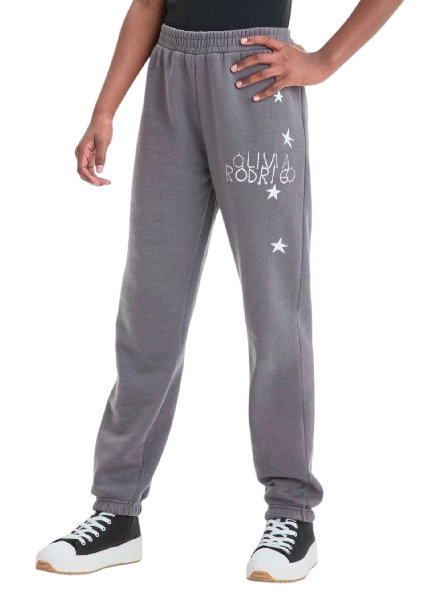 Kids Gril's Brand Logo Printed Pant,Grey