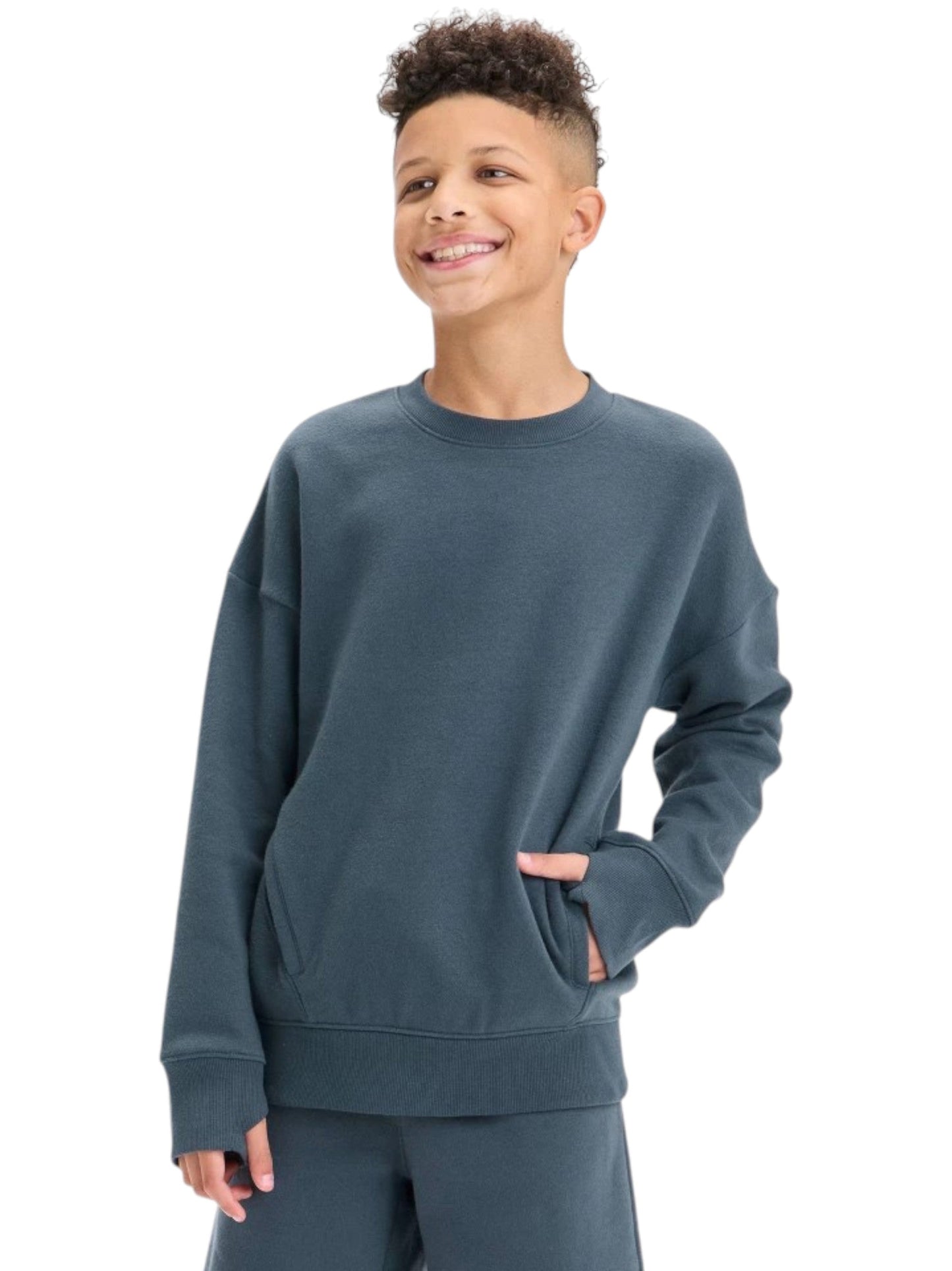 Kids Boy's Plain Solid Sweaters,Dark Green