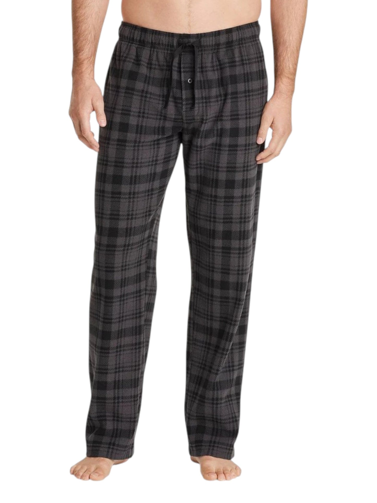 Men's Plaid Sleepwear Pant,Dark Grey/Black