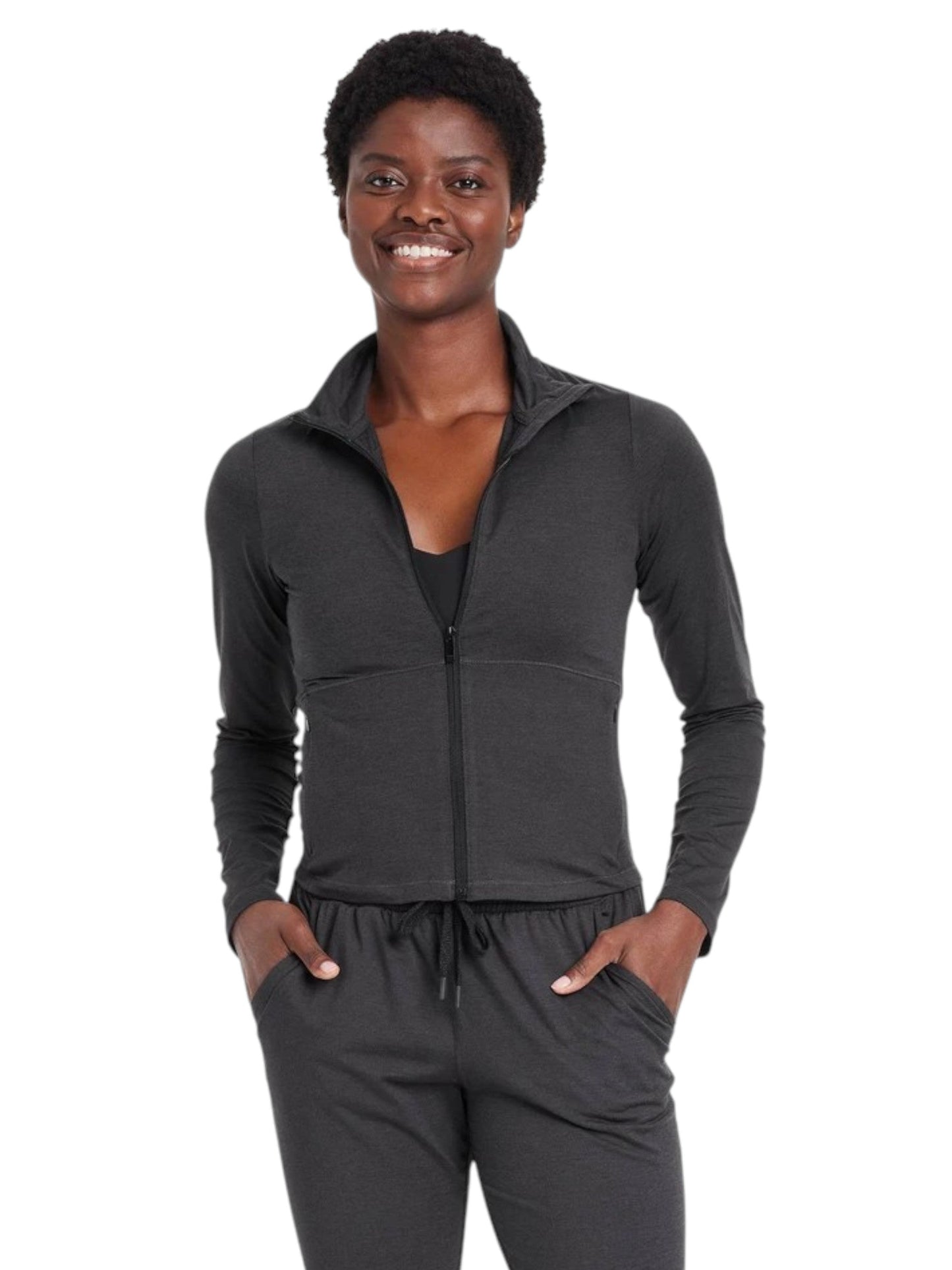 Women's Plain Solid Sport Top,Dark Grey