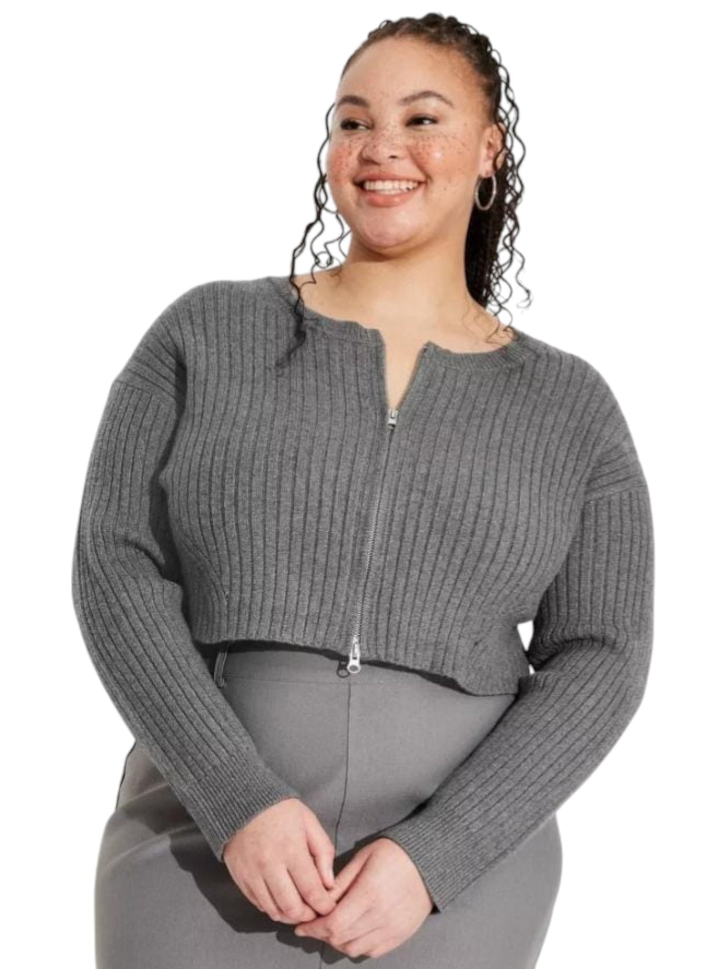 Women's Knitted Sweaters,Grey