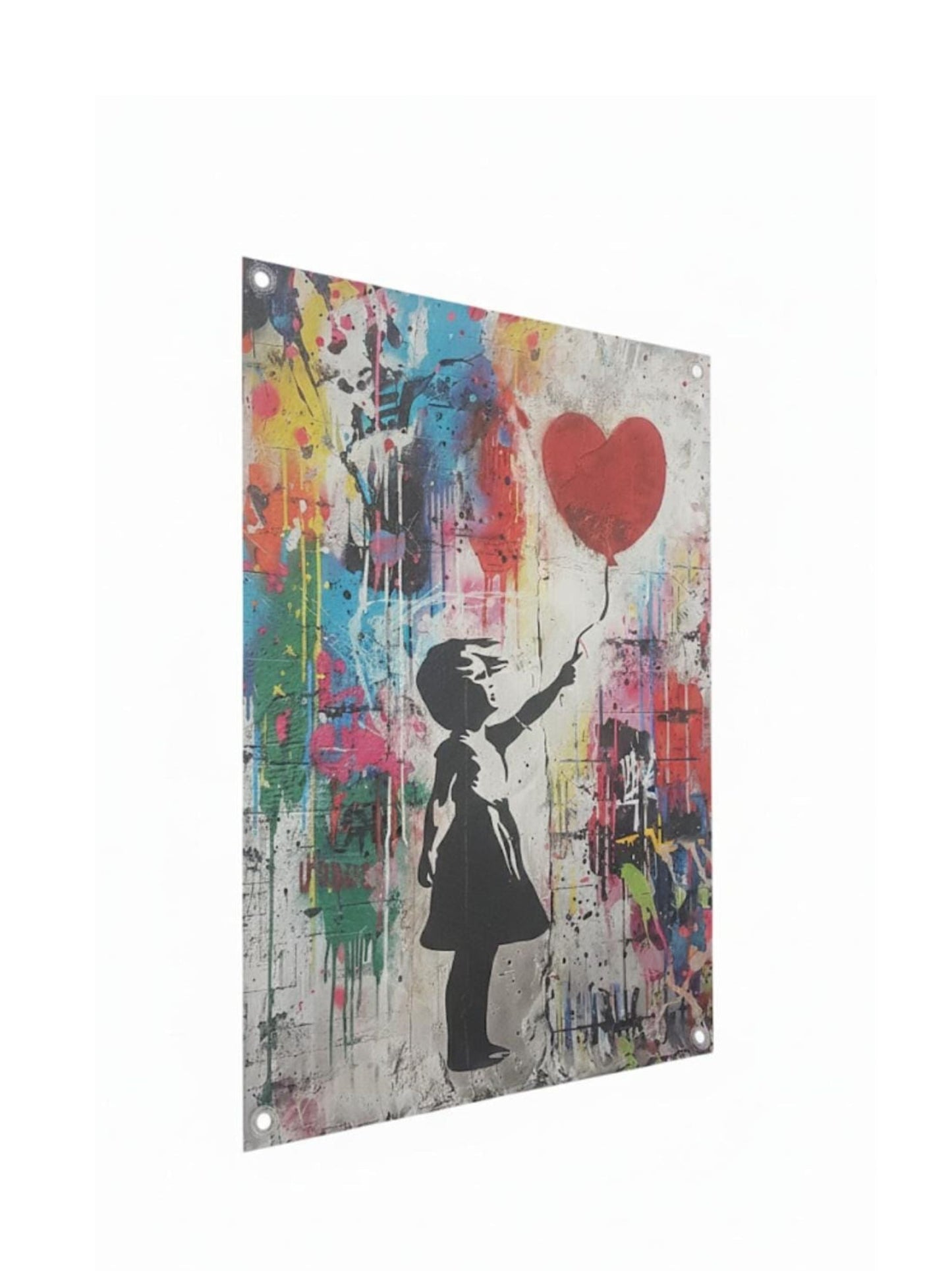 Balloon Girl Colorful Poster