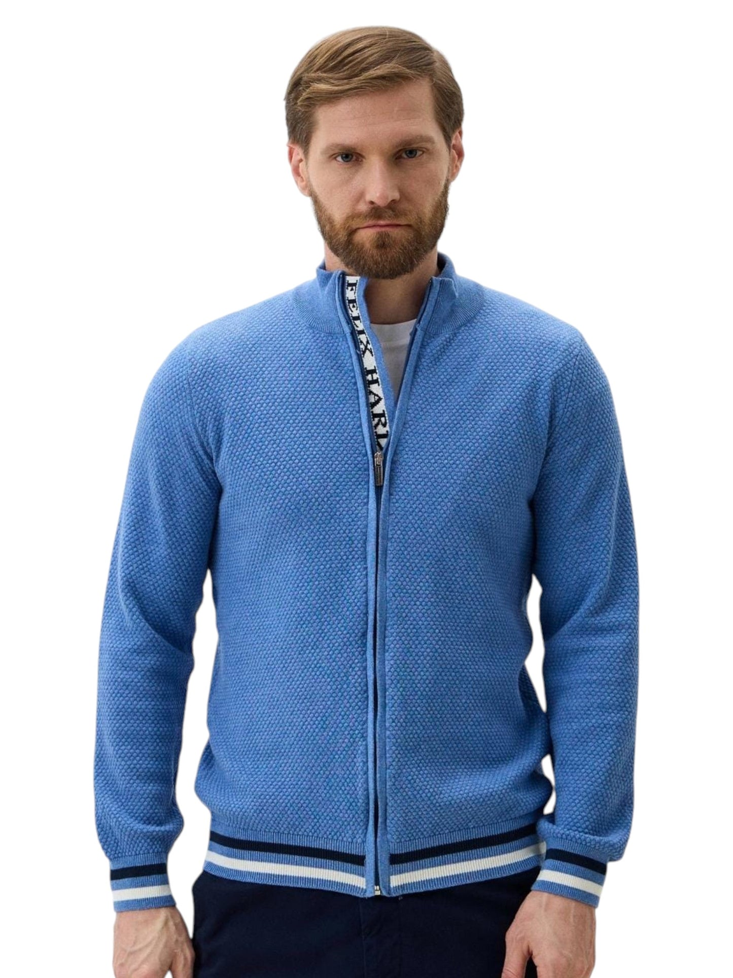 Men's Textured Sweaters,Blue