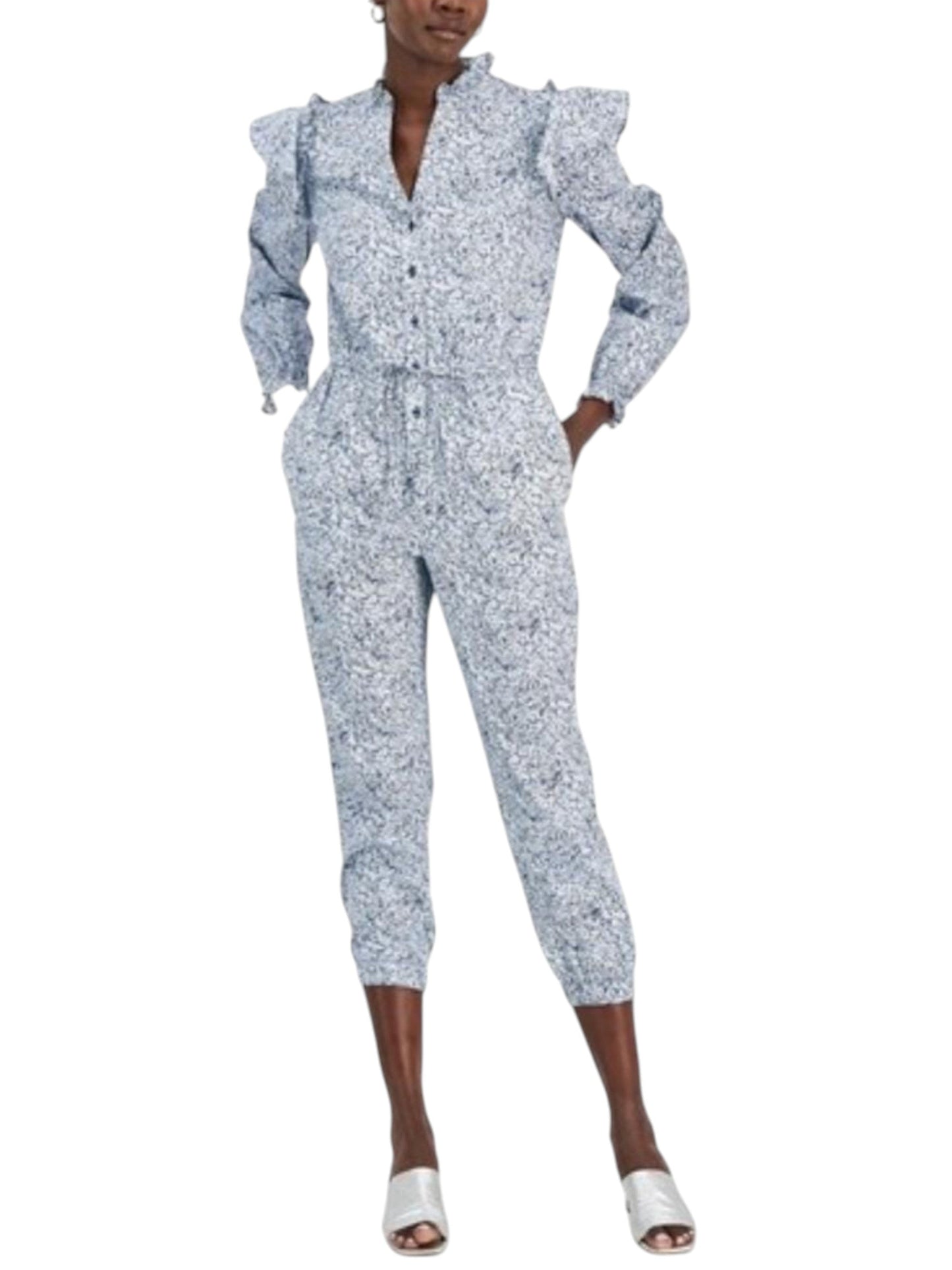Women's Graphic Jumpsuit,White