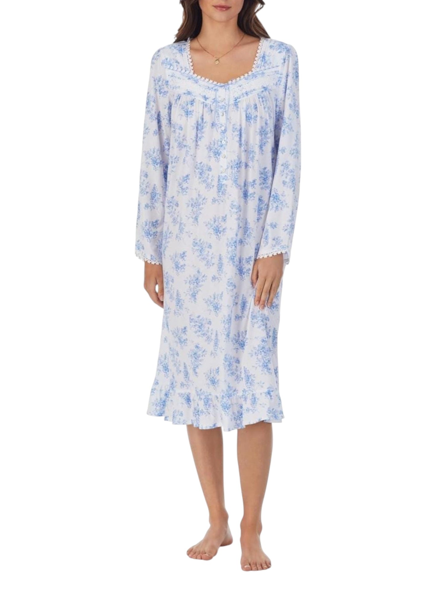 Women's Floral Printed Robe,White