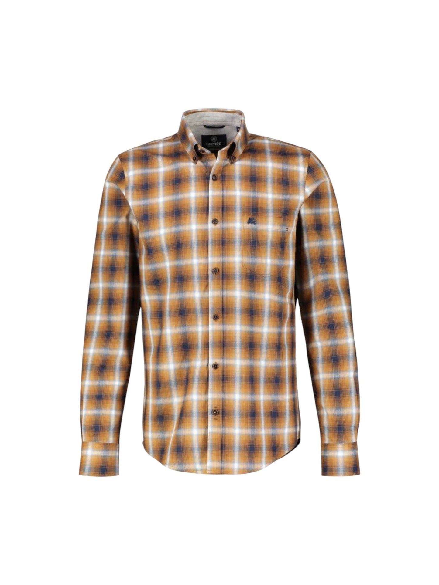 Men's Plaid Dress Shirt,Brown