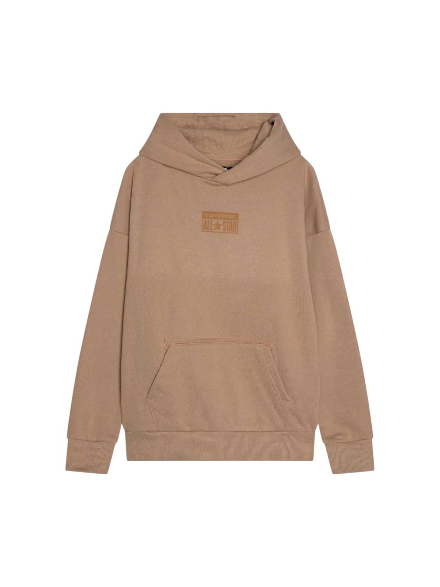 Kids Girl's Brand Logo Printed Hoodie,Light Brown