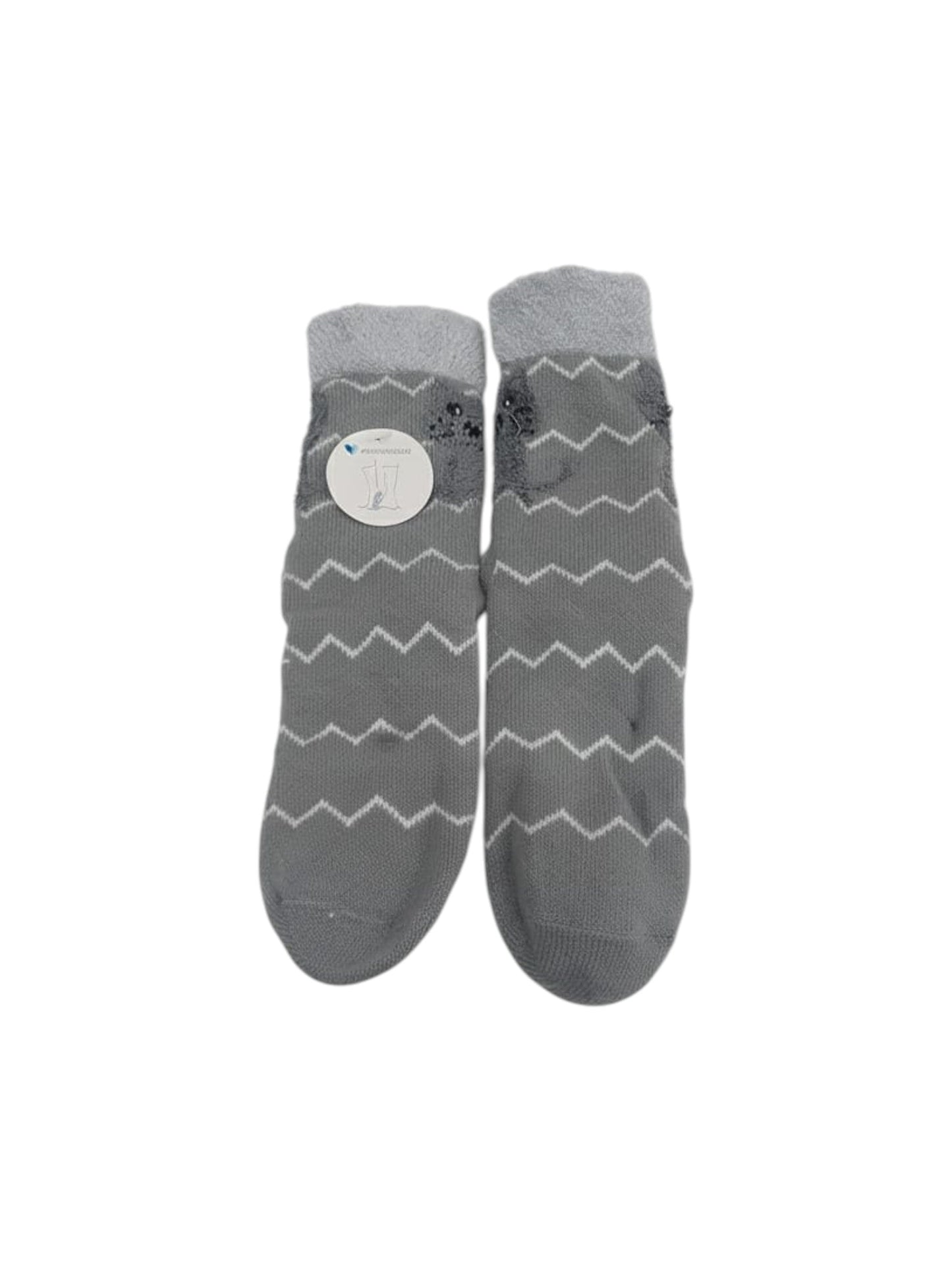 Women's Striped Knitted Socks,Grey