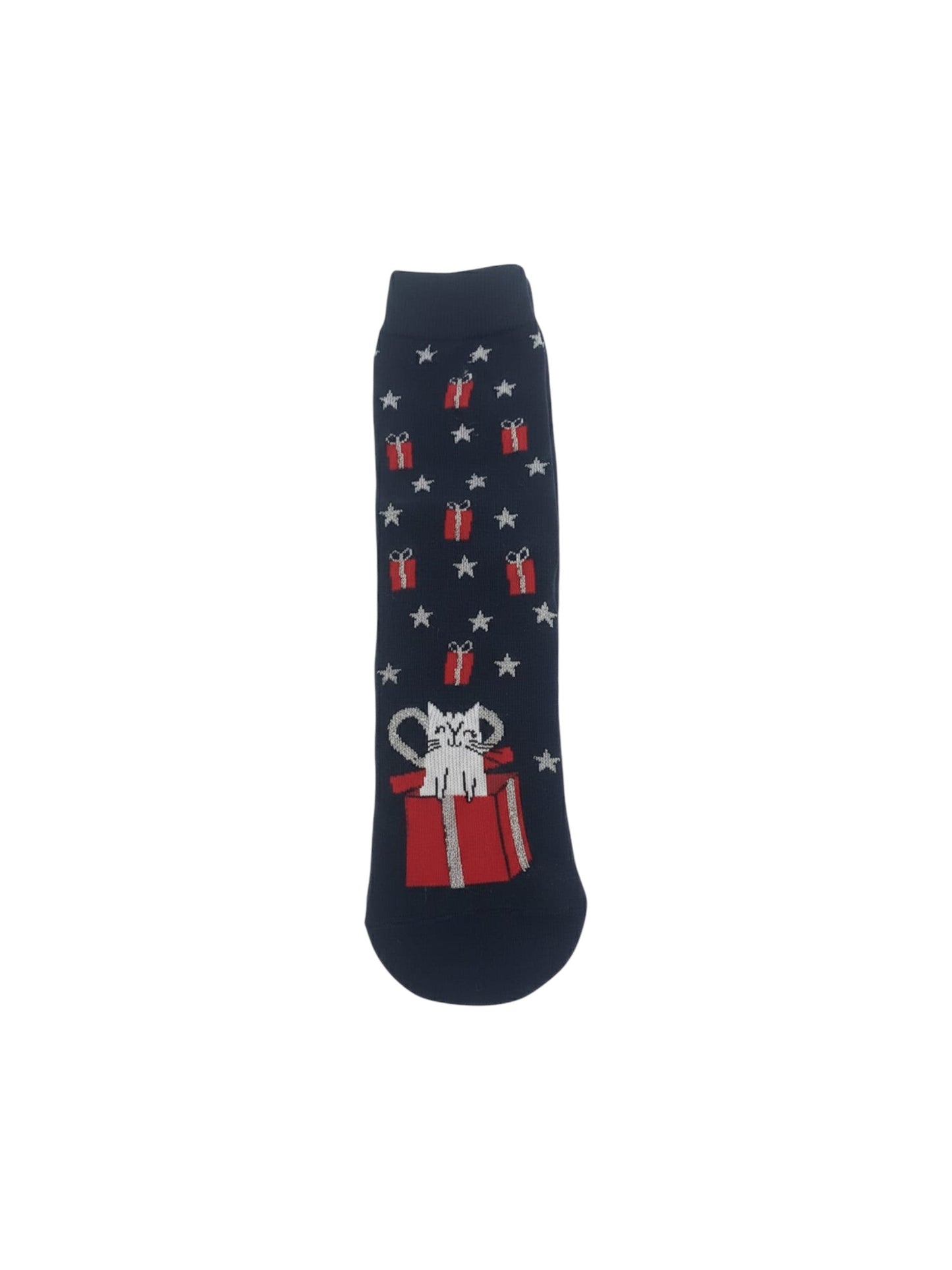 Women's Printed Knitted Socks,Navy