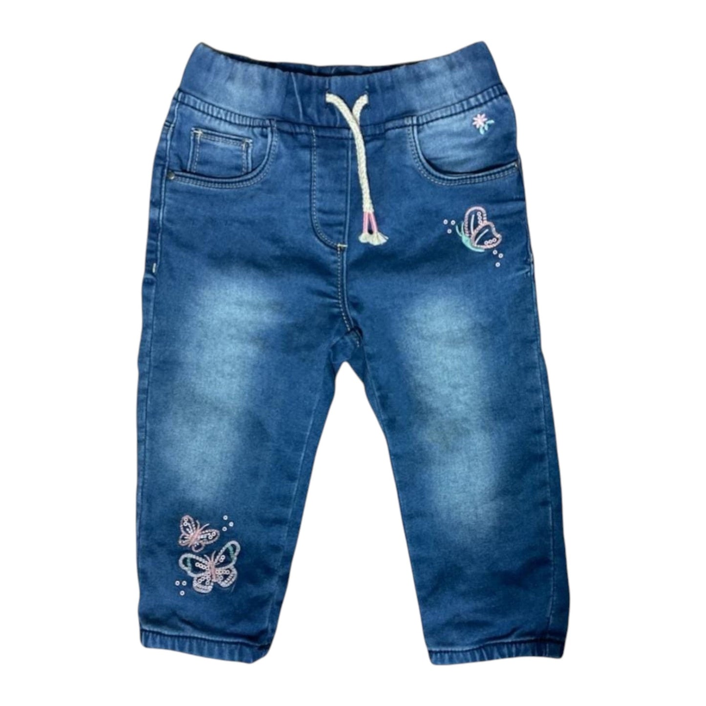 Kids Girl's Plain Jeans,Blue