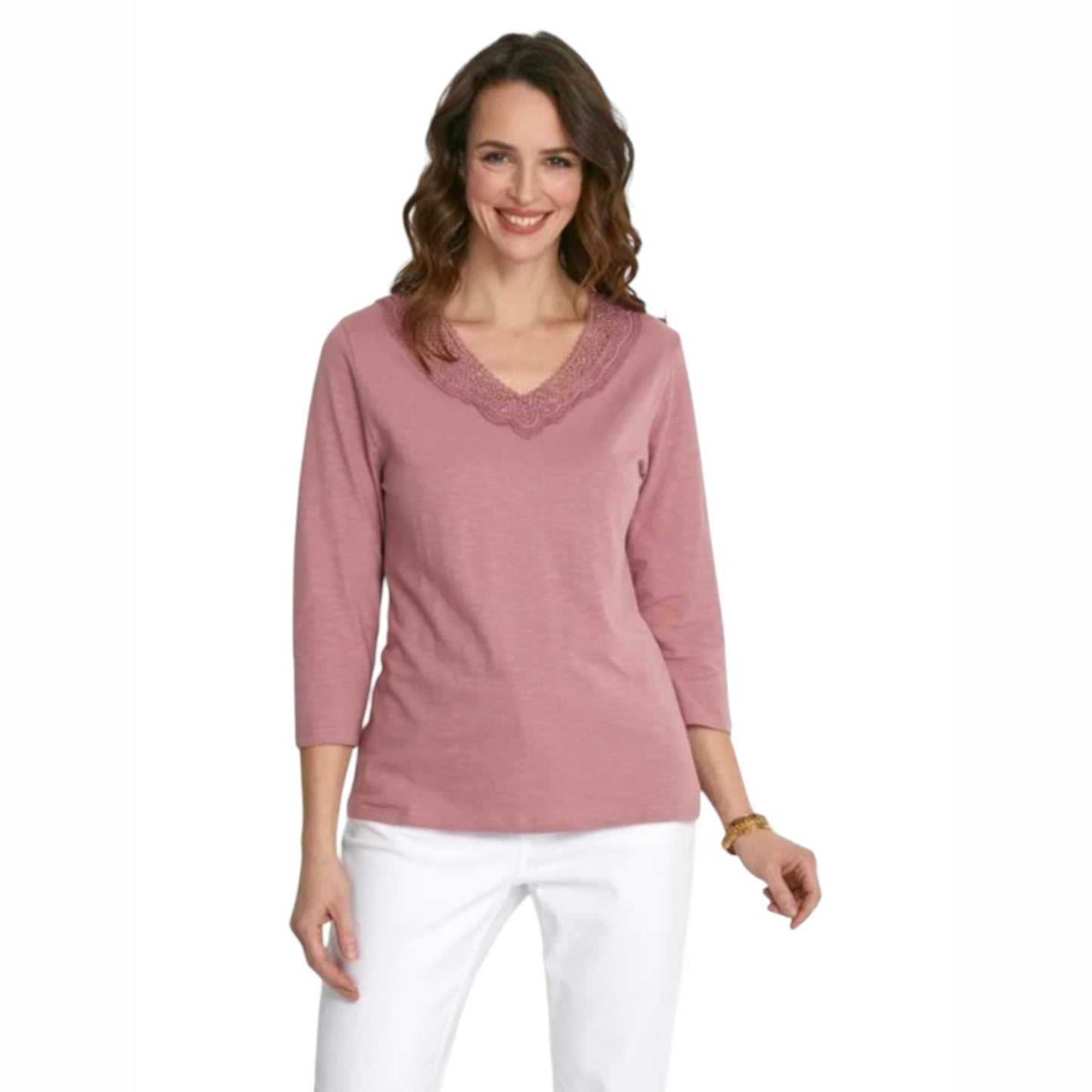 Women's Lace Top,Dusty Pink