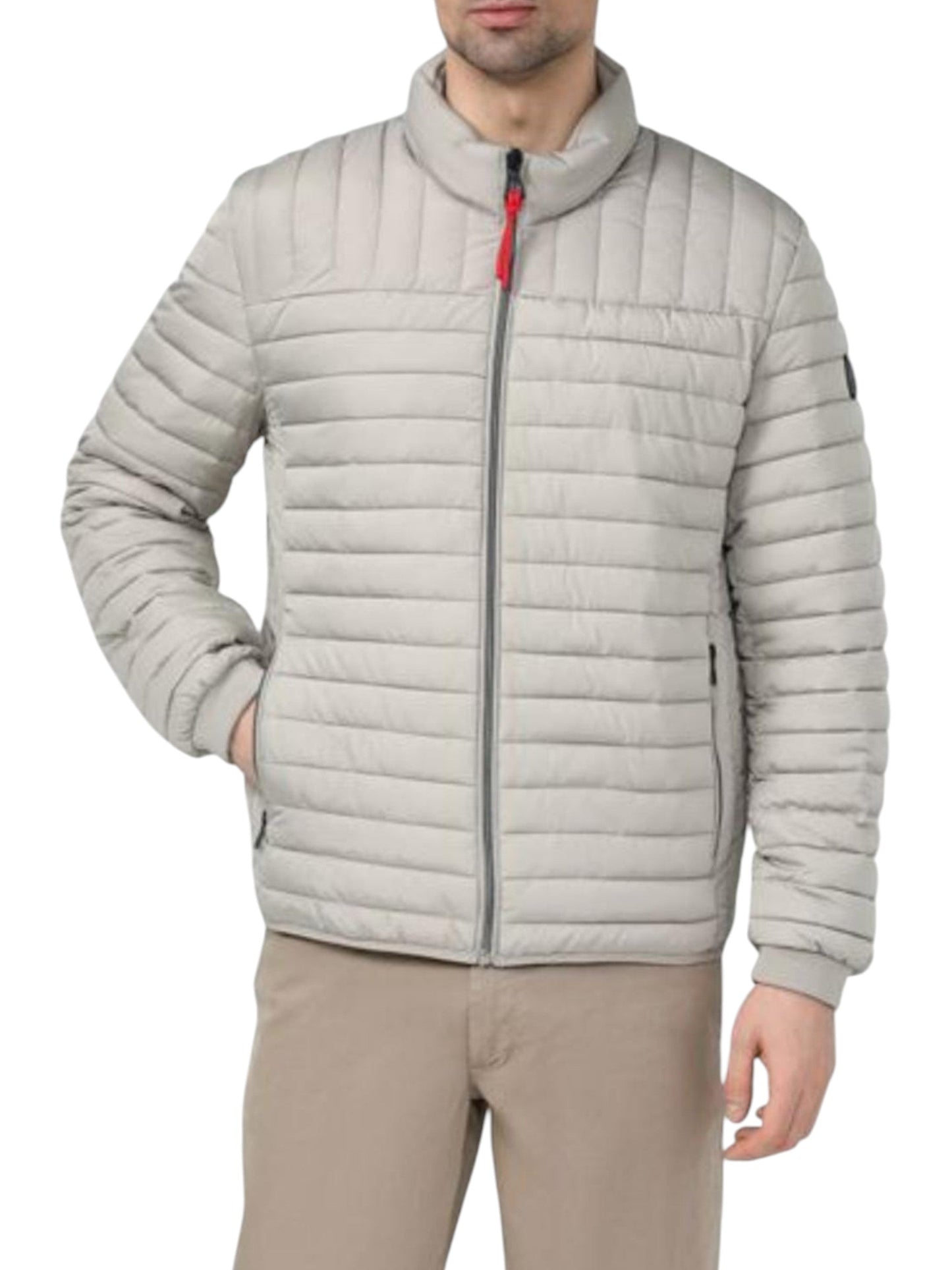 Men's Quilted Jacket,Light Beige