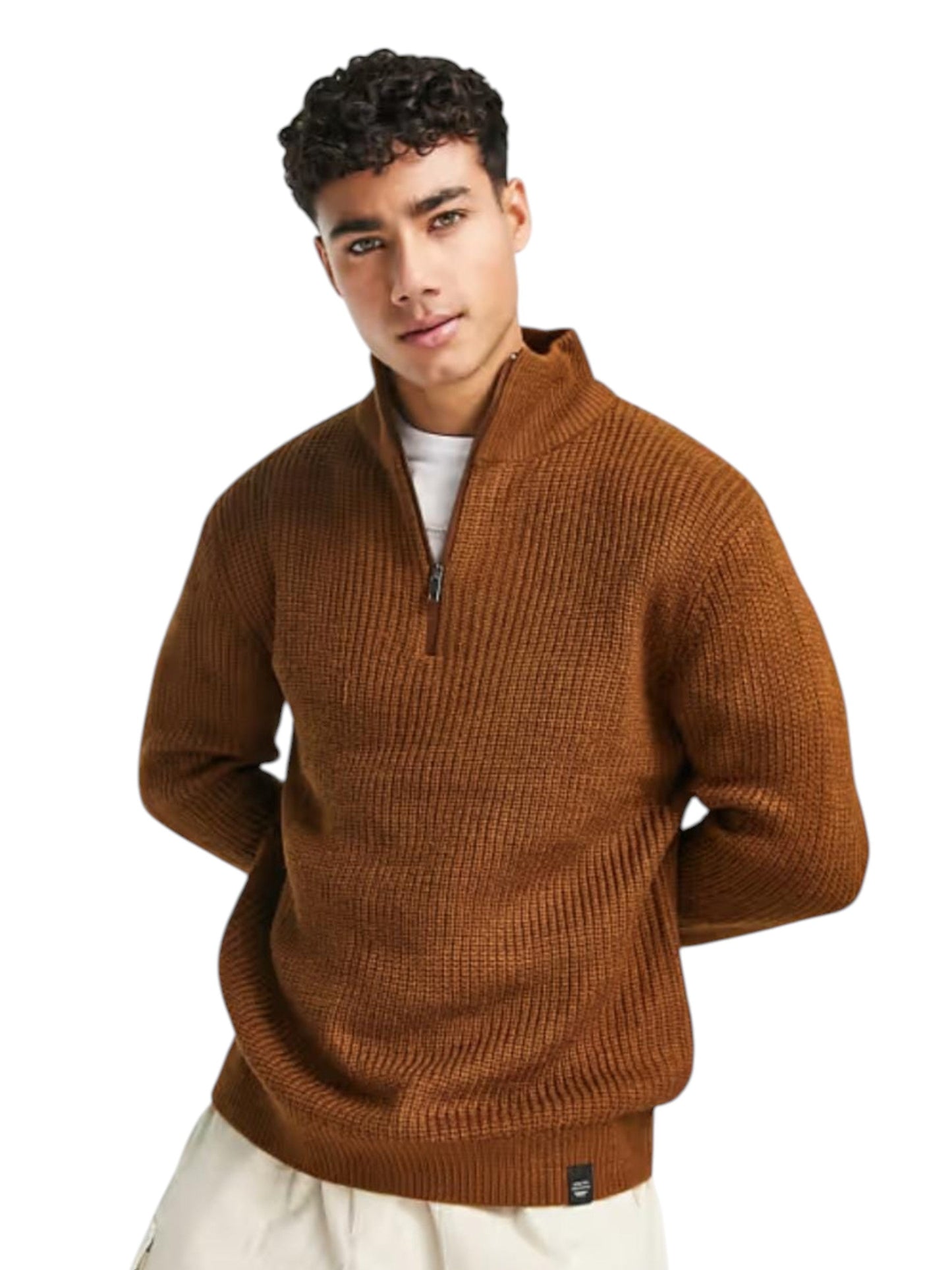 Men's Knitted Sweaters,Brown