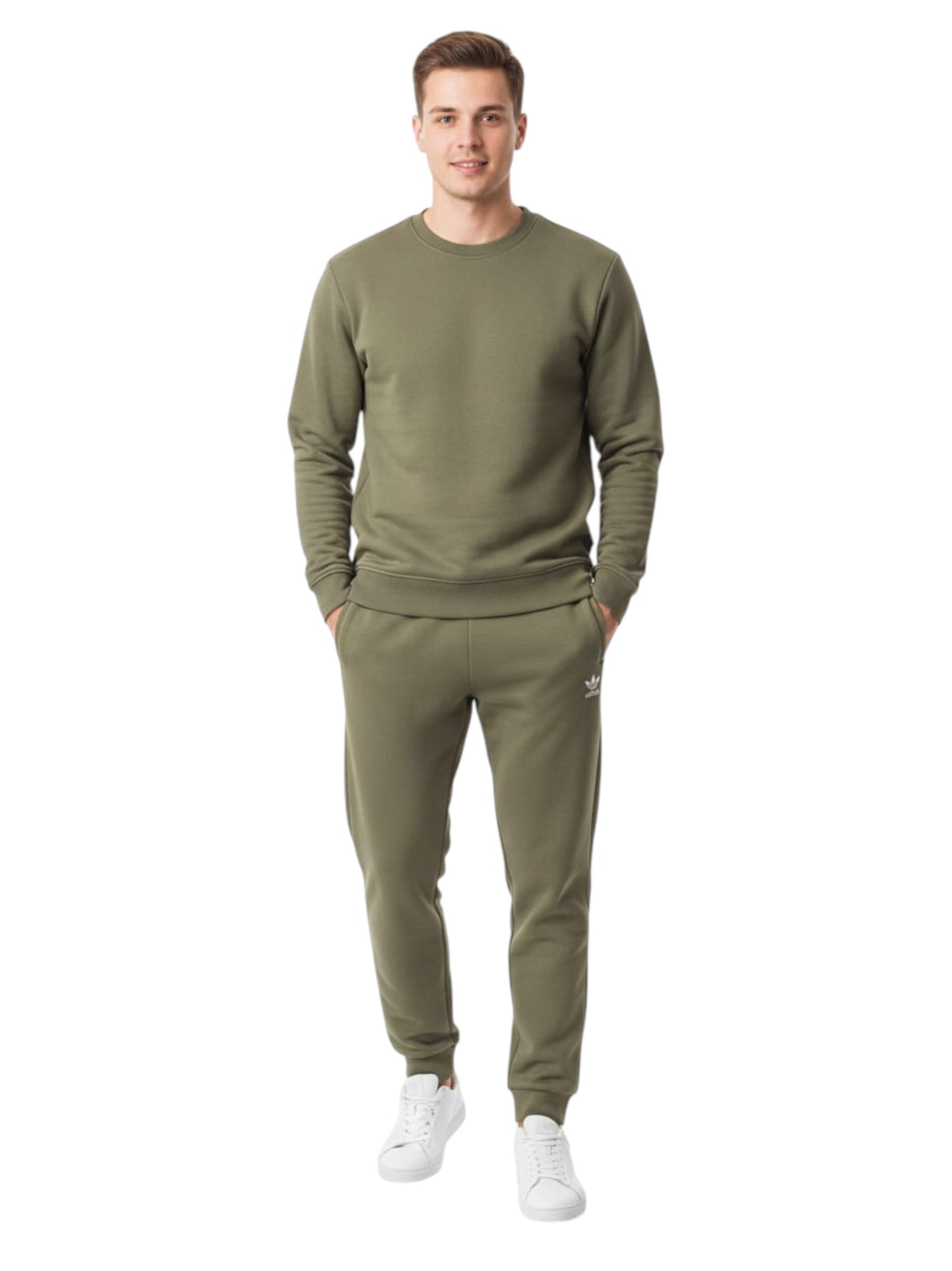 Men's Plain Solid Pant,Olive