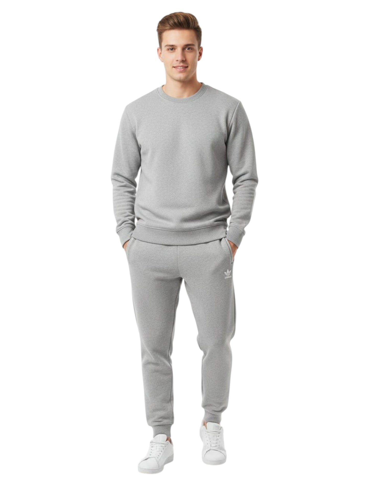 Men's Plain Solid Pant,Light Grey