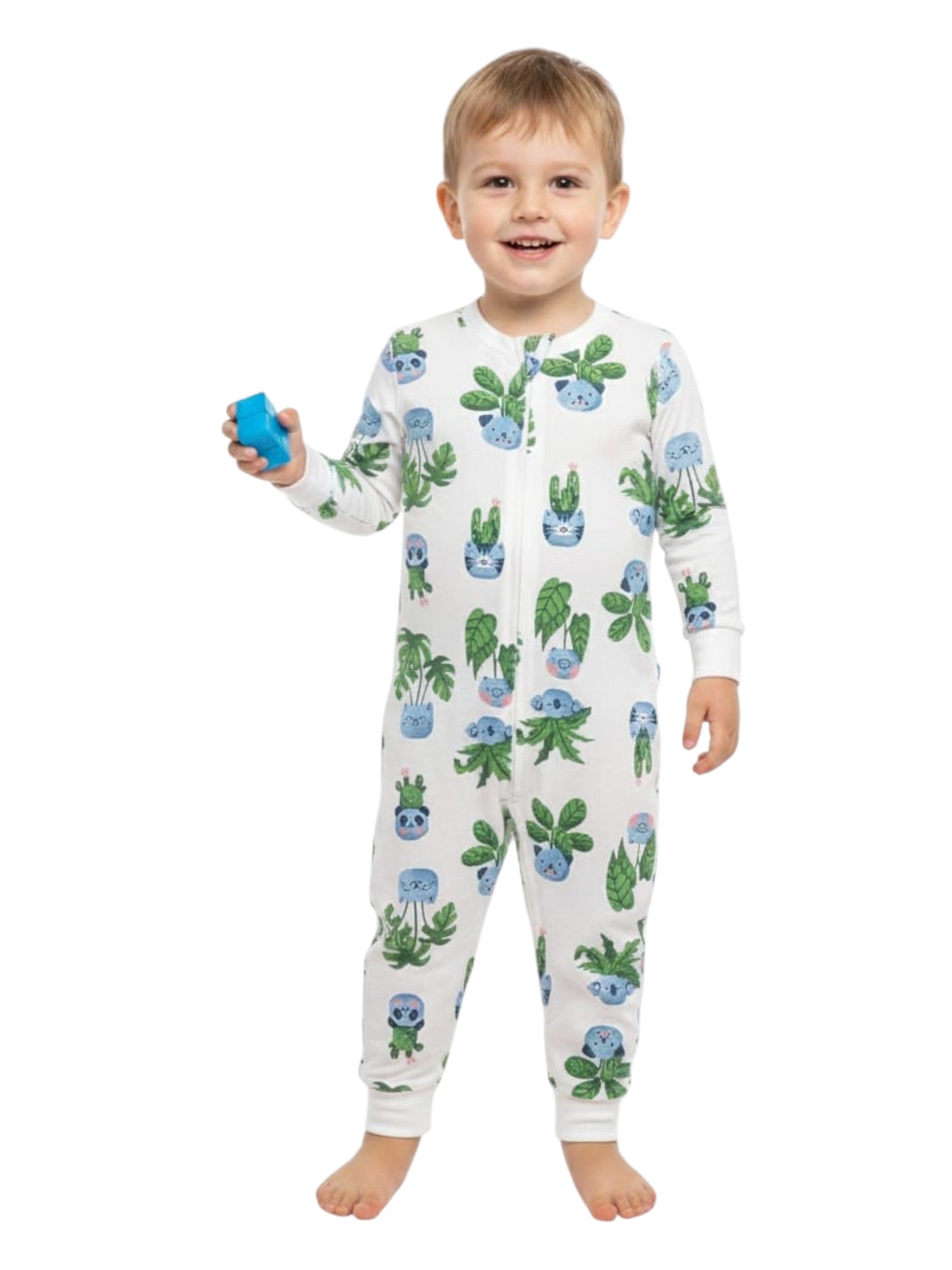 Kids Boy's Graphic Printed Jumpsuit,White