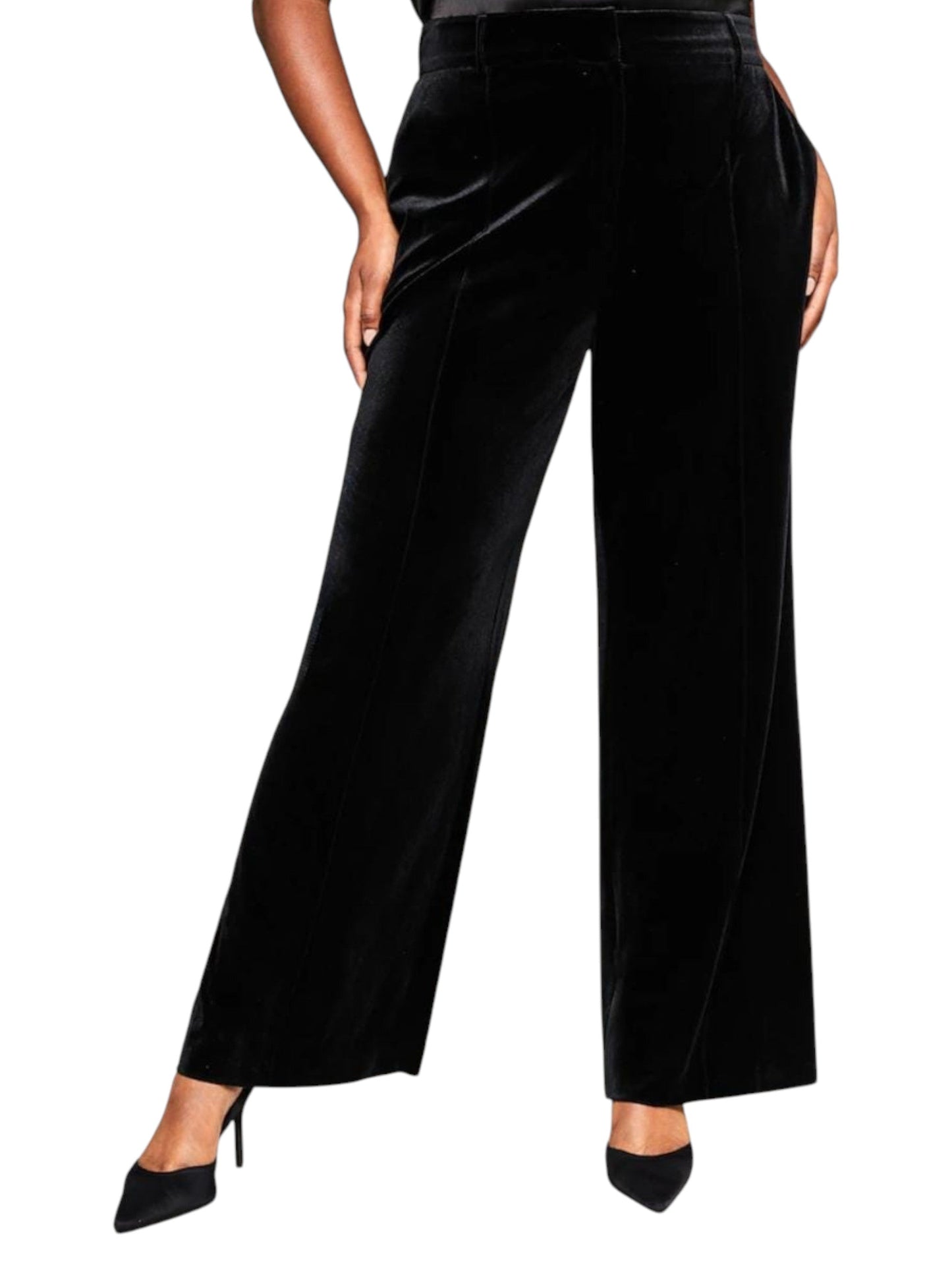 Women's Plain Veour Pant,Black