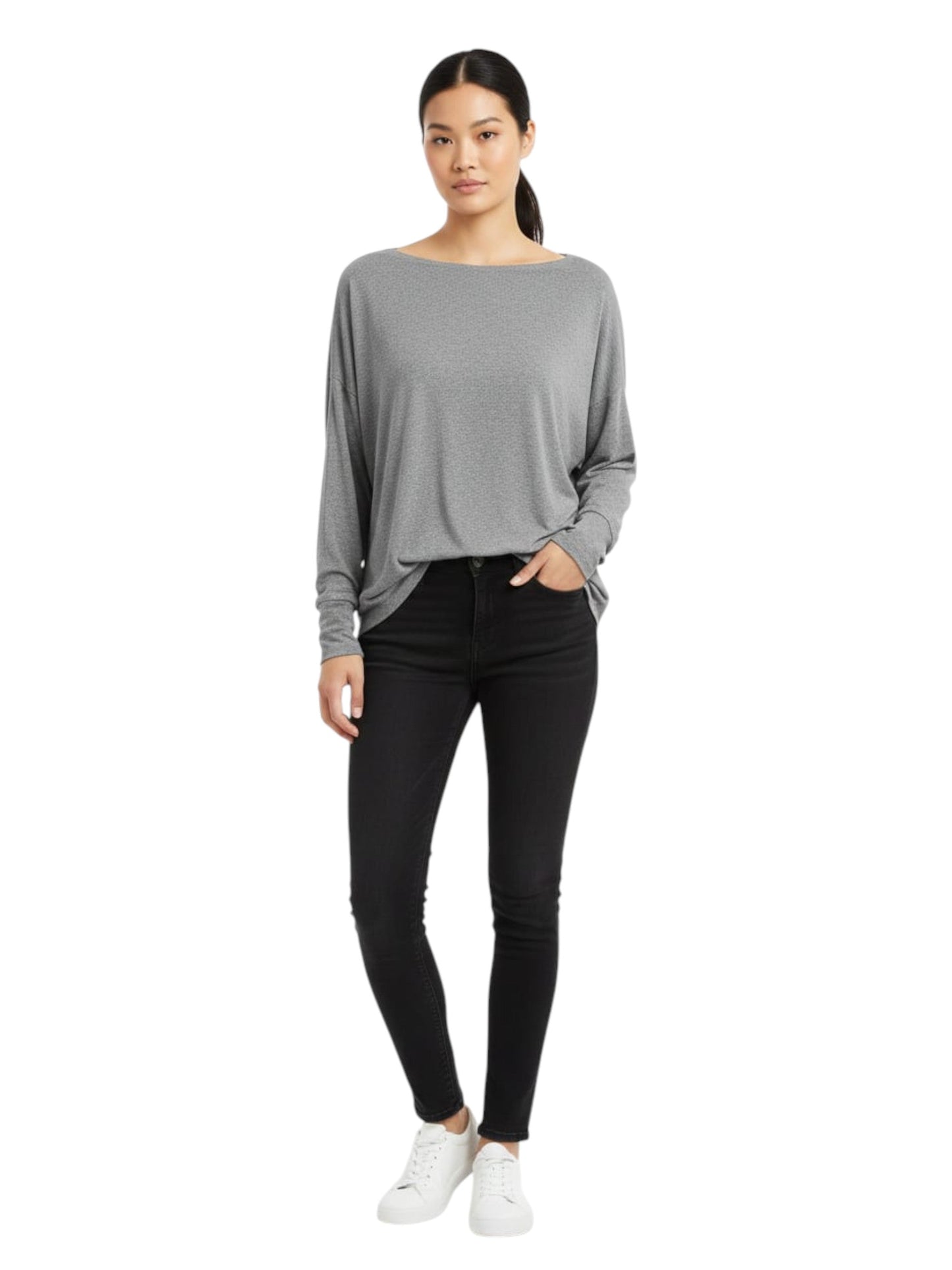 Women's Heather Top,Grey