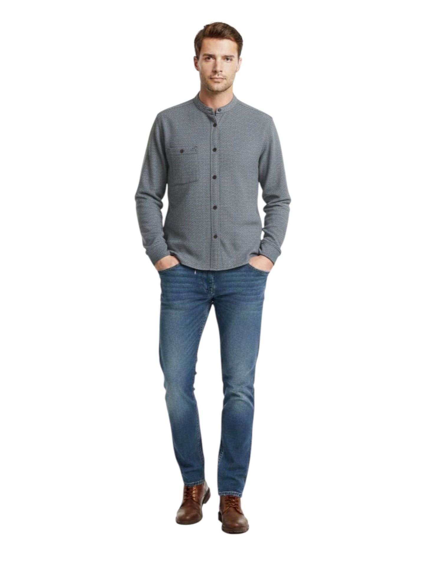 Men's Heather Dress Shirt,Grey
