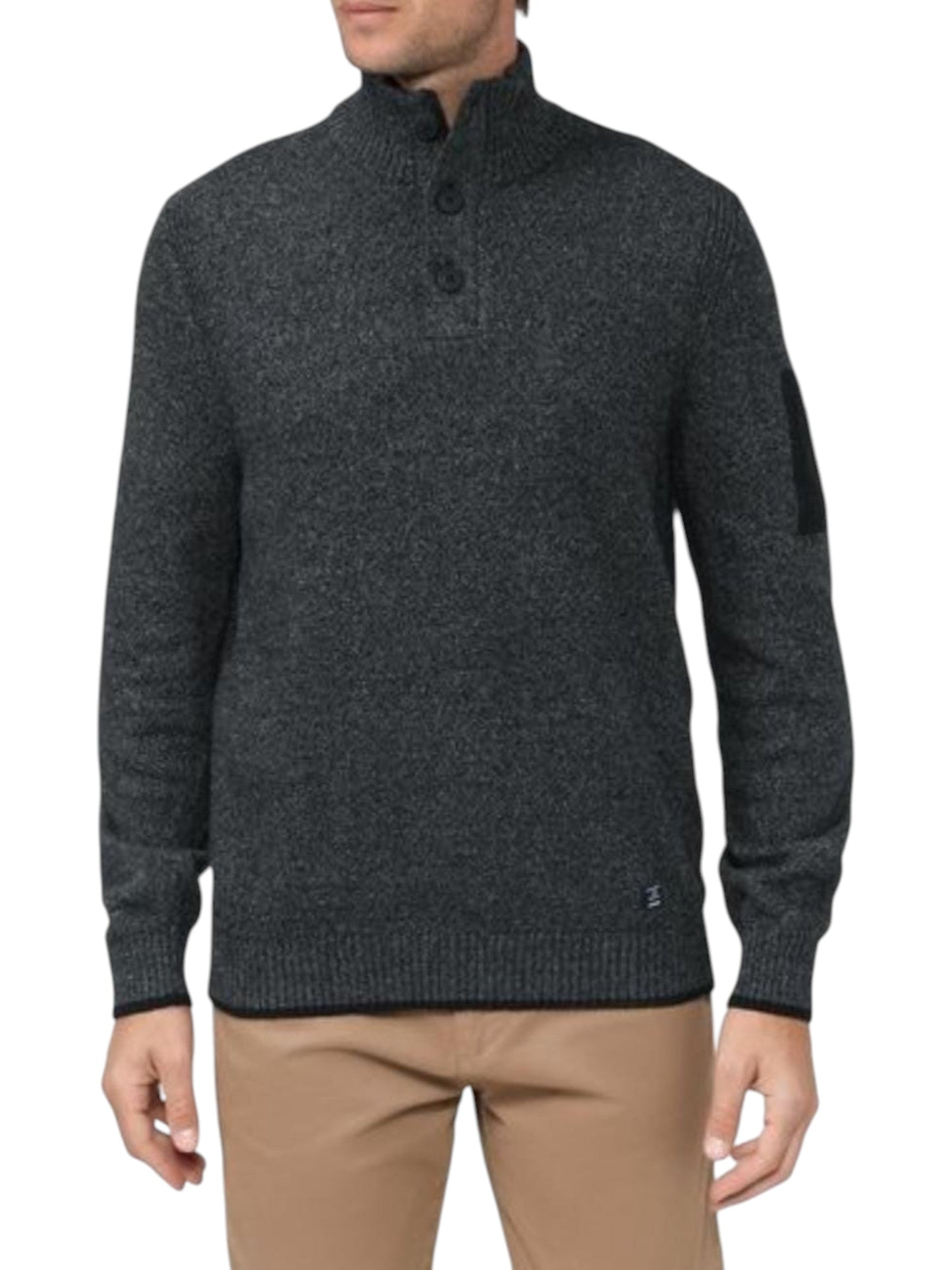 Men's Heather Knitted Sweaters,Dark Grey