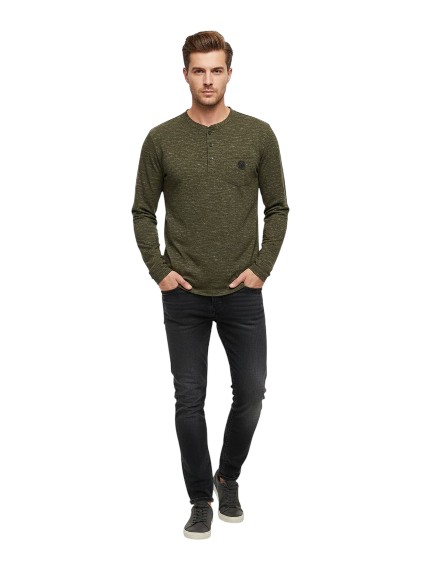 Men's Heather Top,Olive