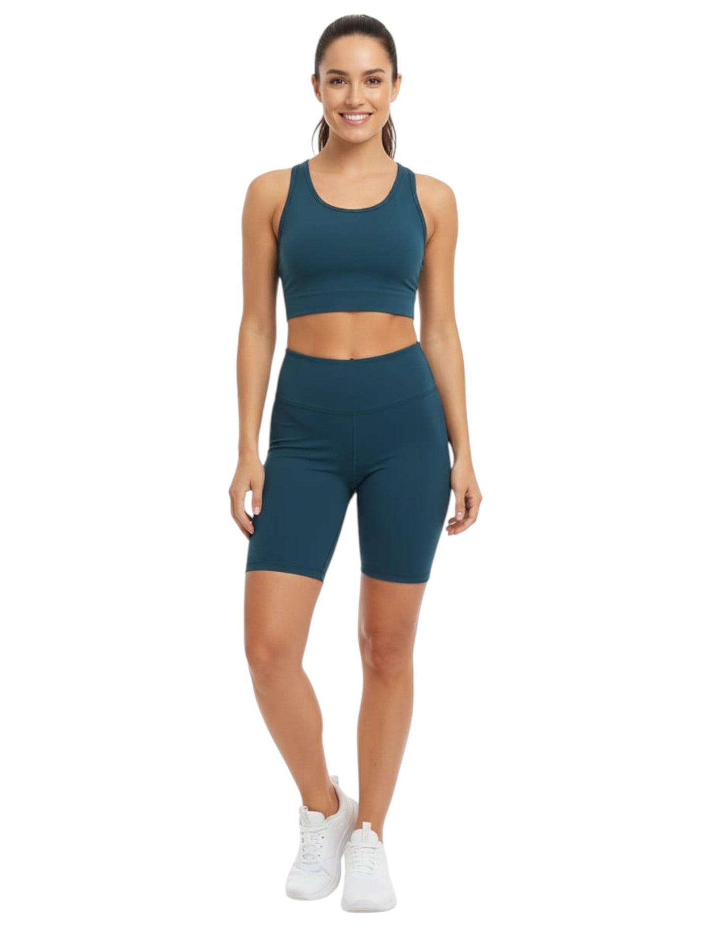 Women's Plain Solid Sport Short,Dark Turquoise