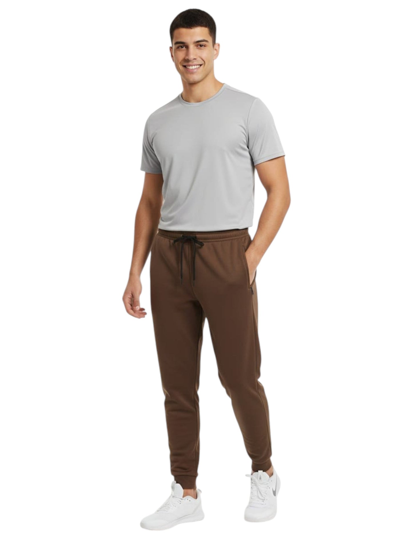 Men's Plain Solid Pant,Brown