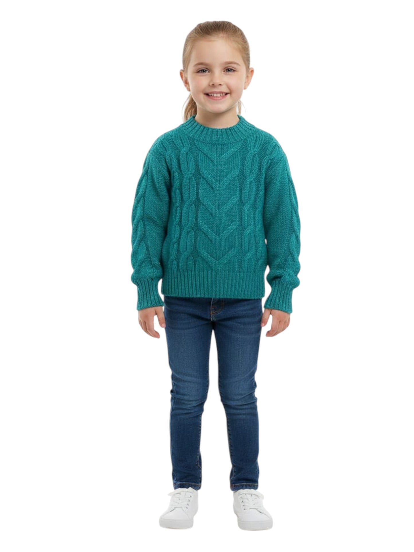 Kid's Girl's Knitted Sweaters,Green