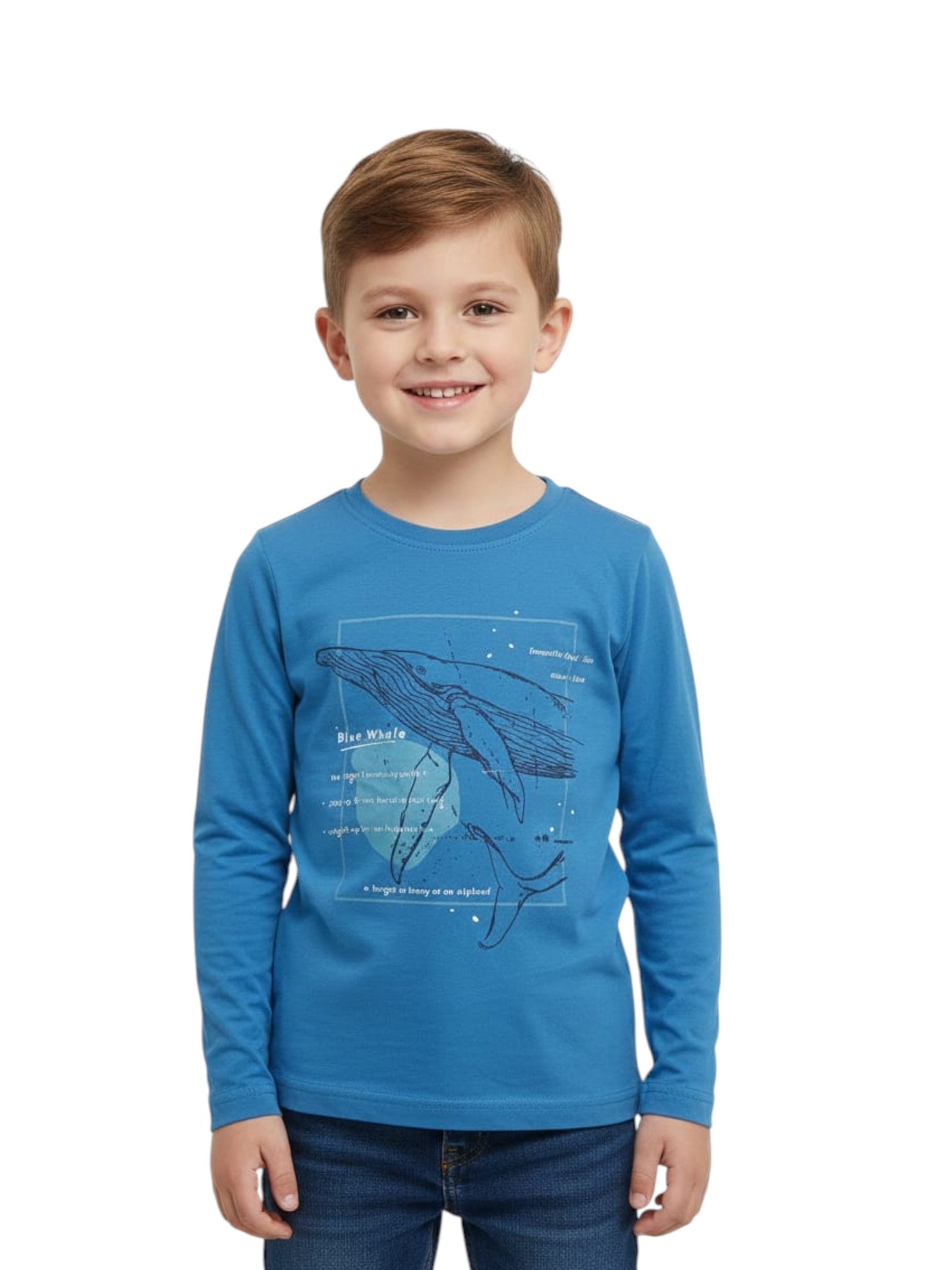 Kid's Boy's Graphic Printed Top,Blue
